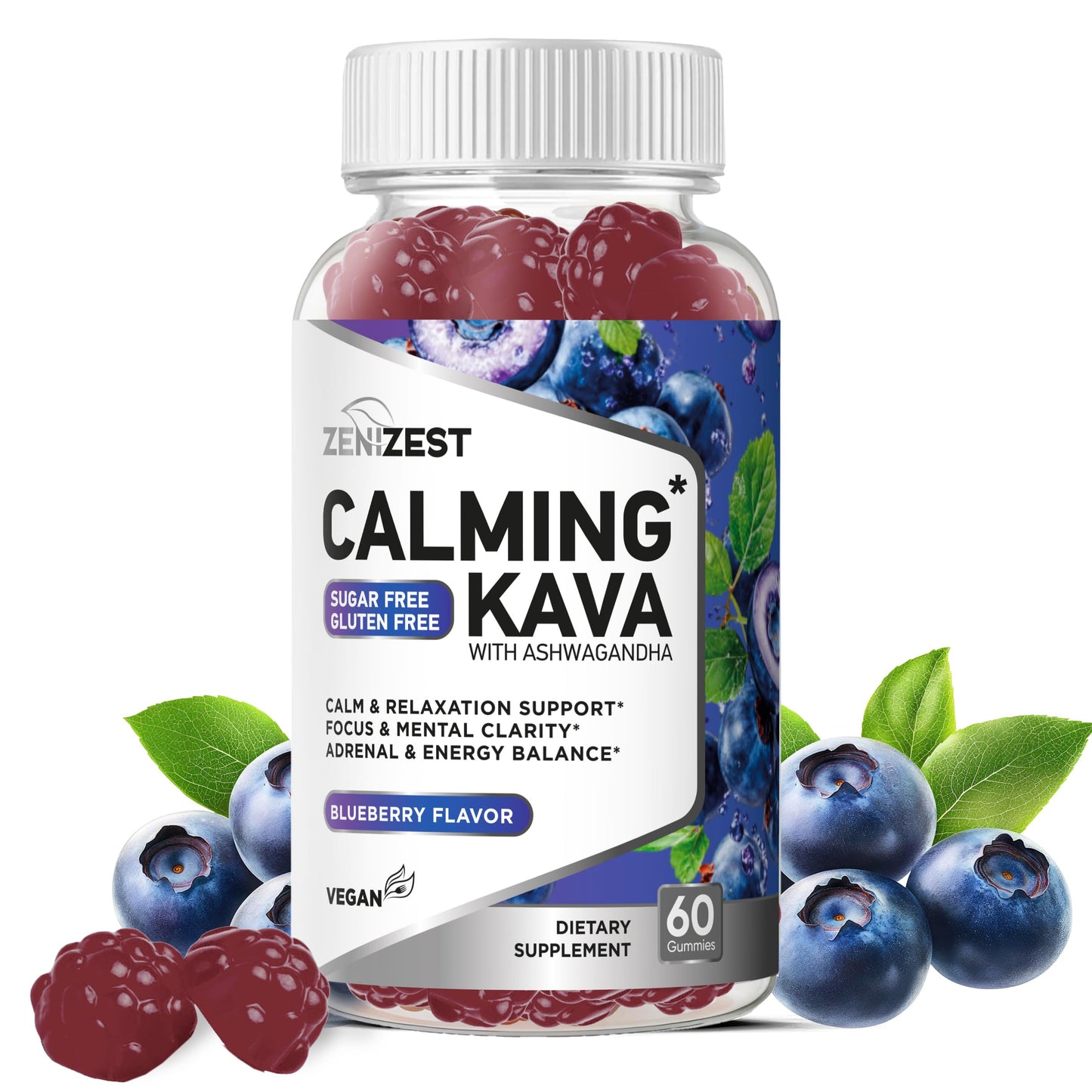 ZeniZest Kava Kava Ashwagandha Gummies Gummy 60