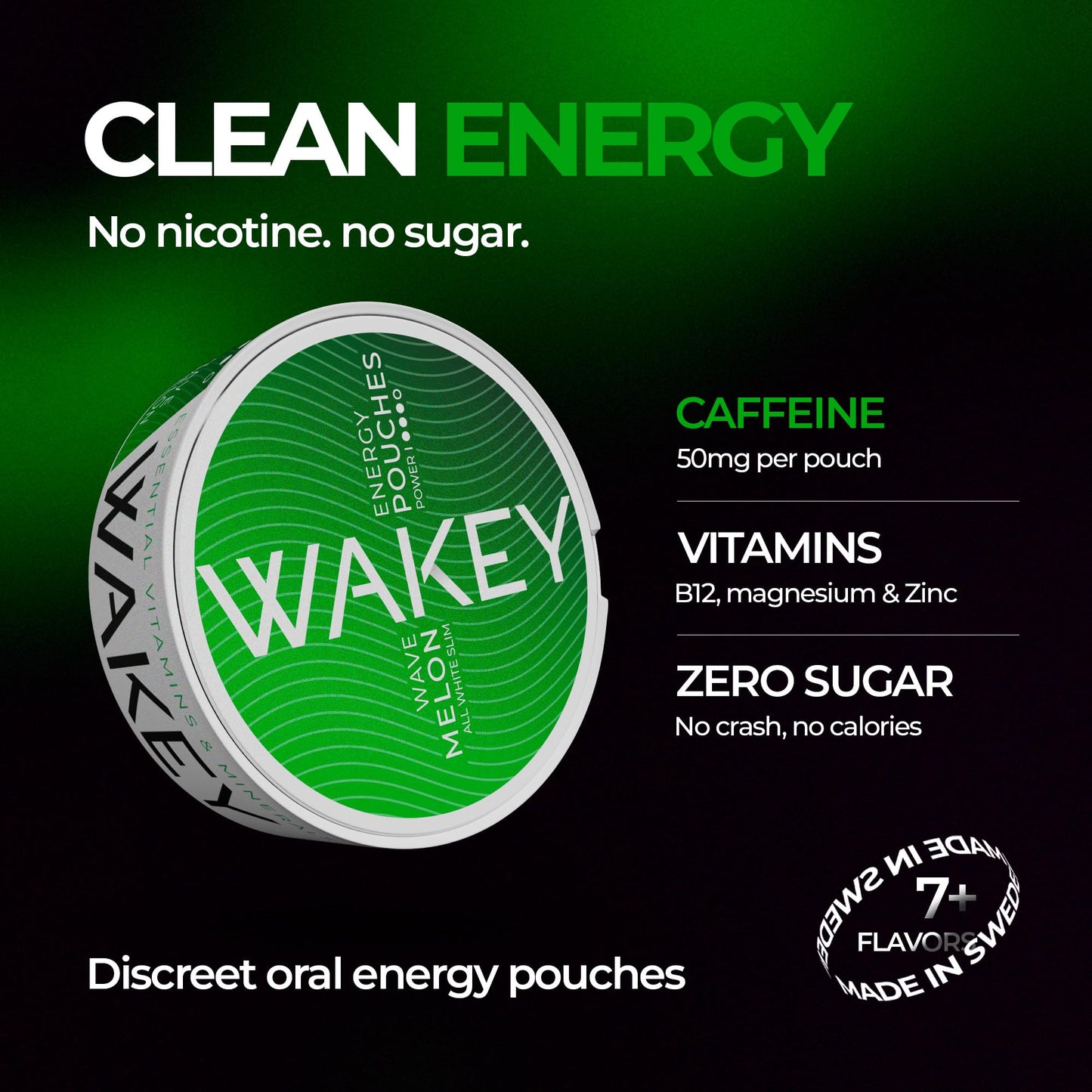Wakey Energy Caffeine Pouches Caplet, 5 Count