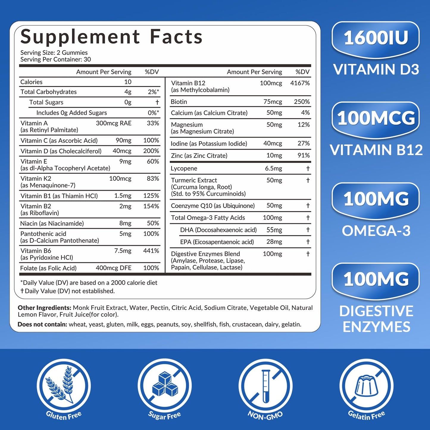 WEEVIT Multivitamin for Men Gummies 120 Count