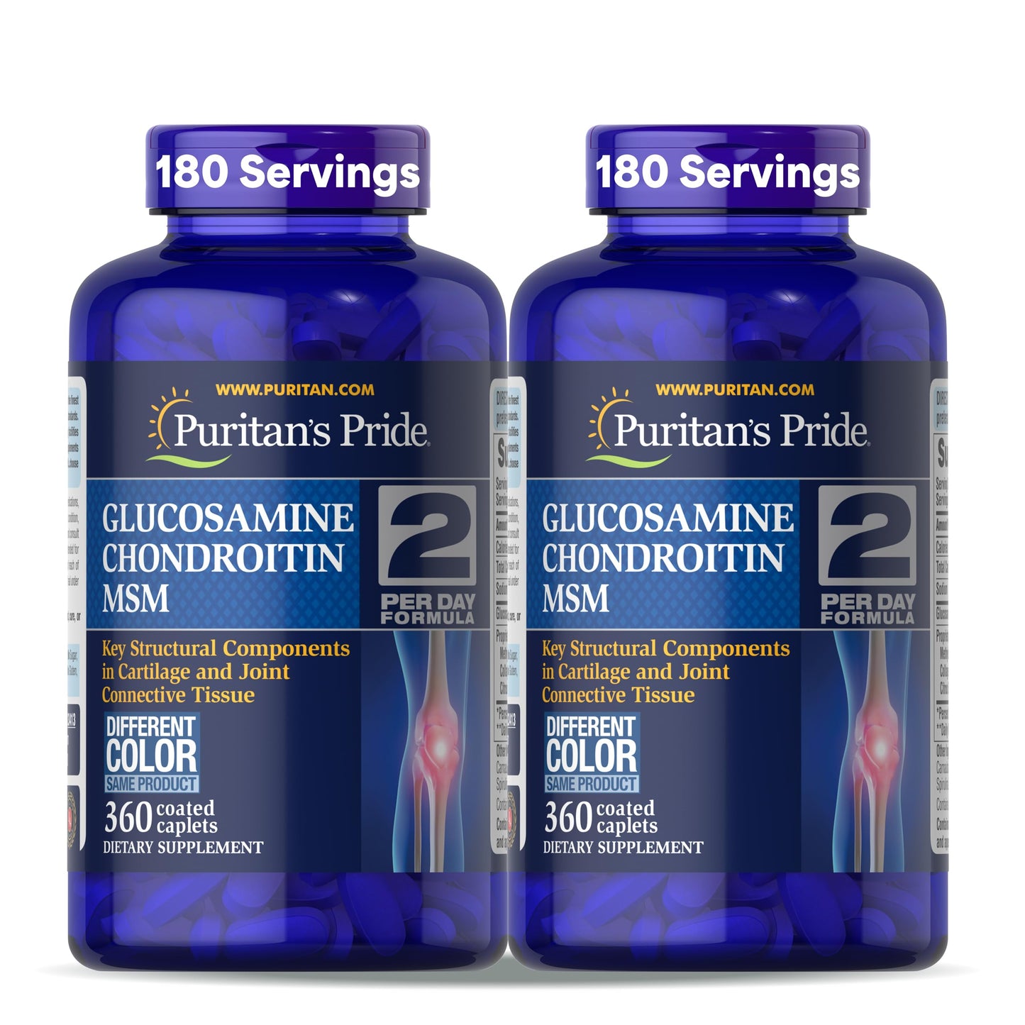 Puritan's Pride Glucosamine Chondroitin MSM Dietary Supplement for Joint Health Caplets 720