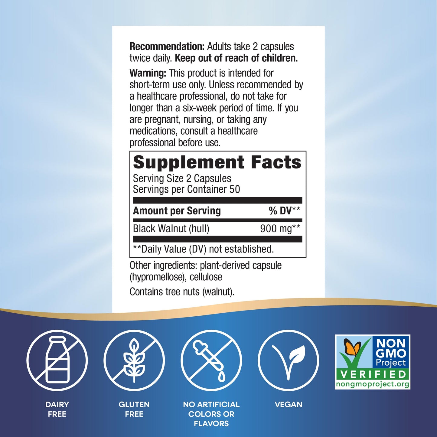 Nature's Way Black Walnut Hulls Capsules 100