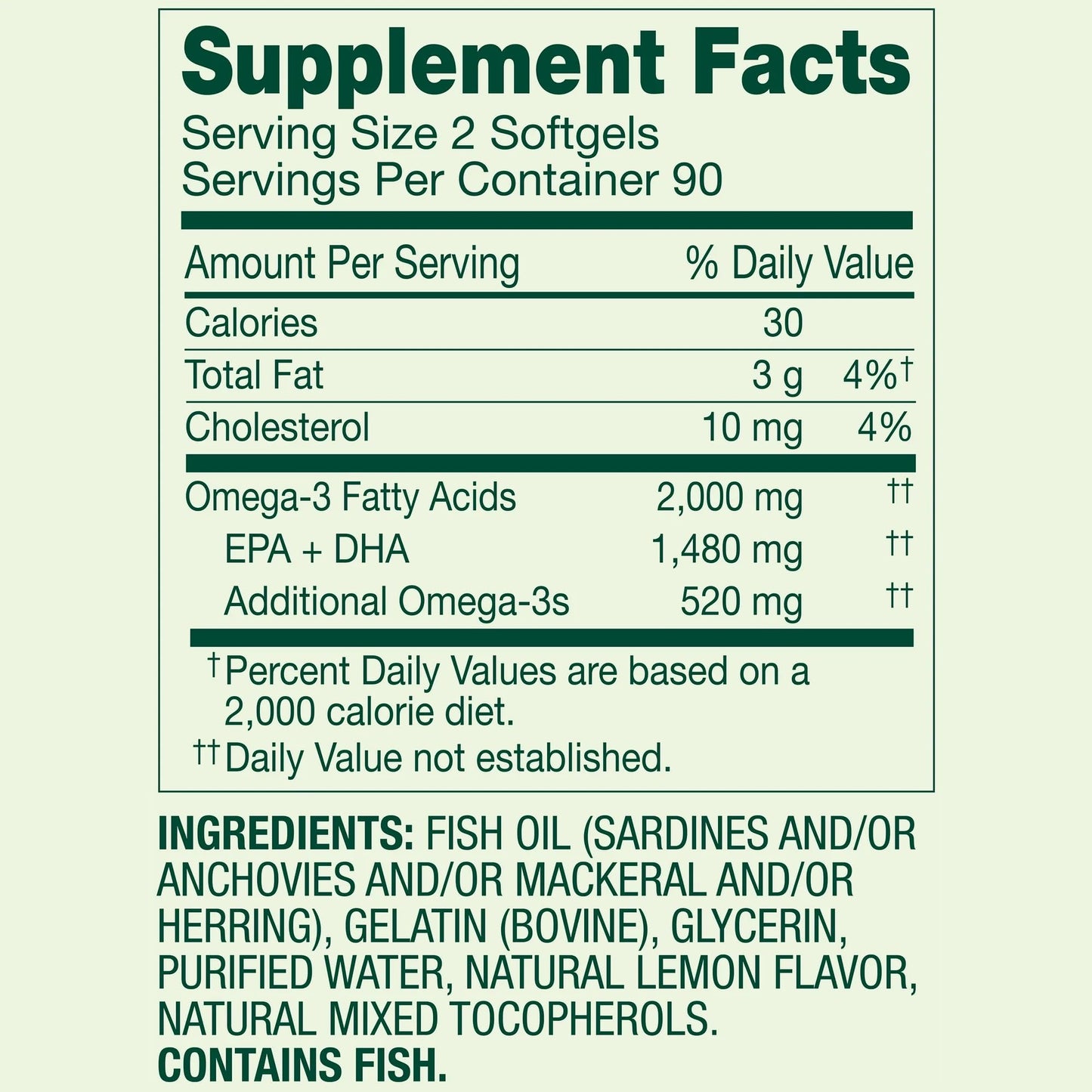 SUREFECT Omega-3 2000mg Fish Oil Softgels, 180 Softgels