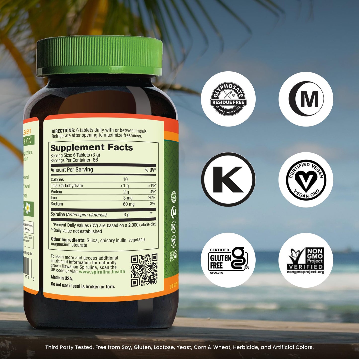 Nutrex Hawaii Pure Hawaiian Spirulina Tablets, 400 Count