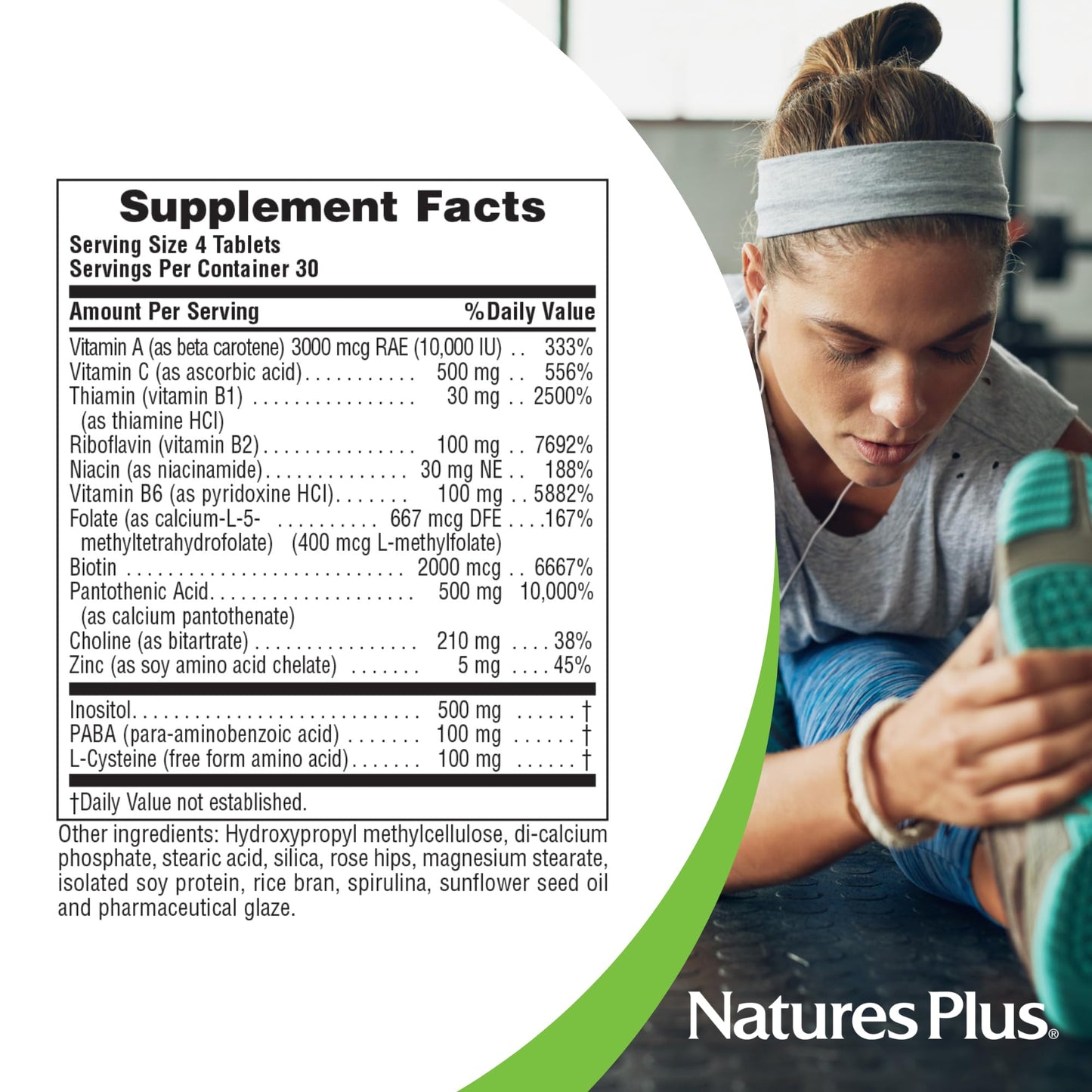 NaturesPlus Ultra Hair Sustained Release Mini Tablets, 120 Count (Pack of 2) - Supports Healthy Hair Growth, Gluten Free