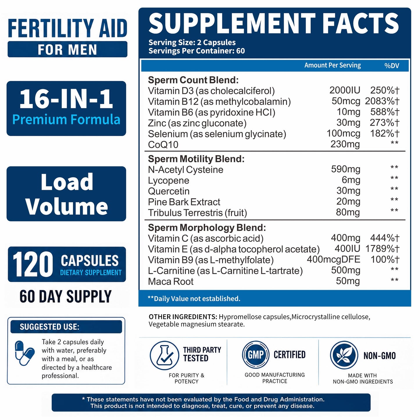 Ulvara Male Fertility Supplements Capsule, 120 Count