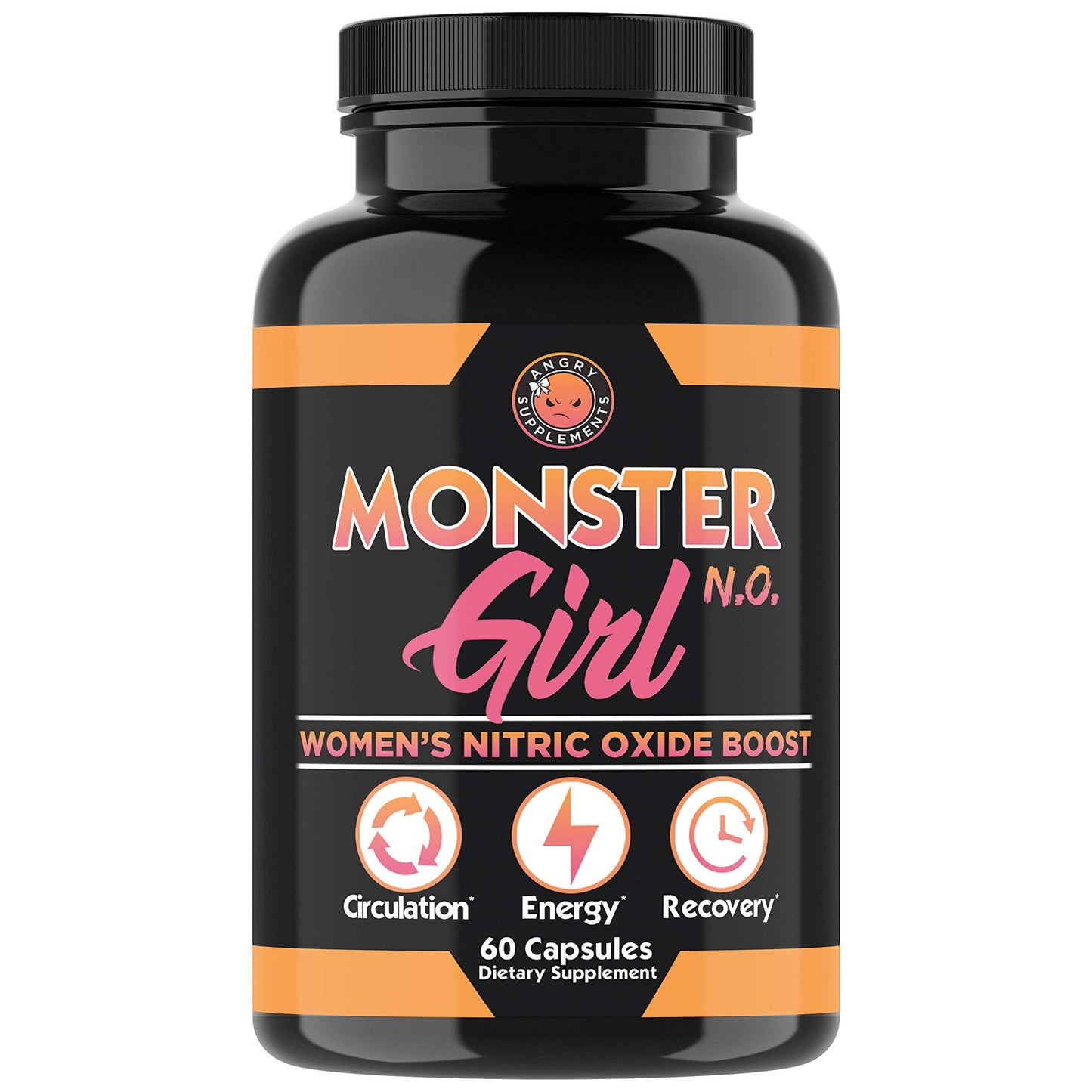 Angry Supplements Monster Girl N.O. Women’s Energy Booster Capsule 60 Count