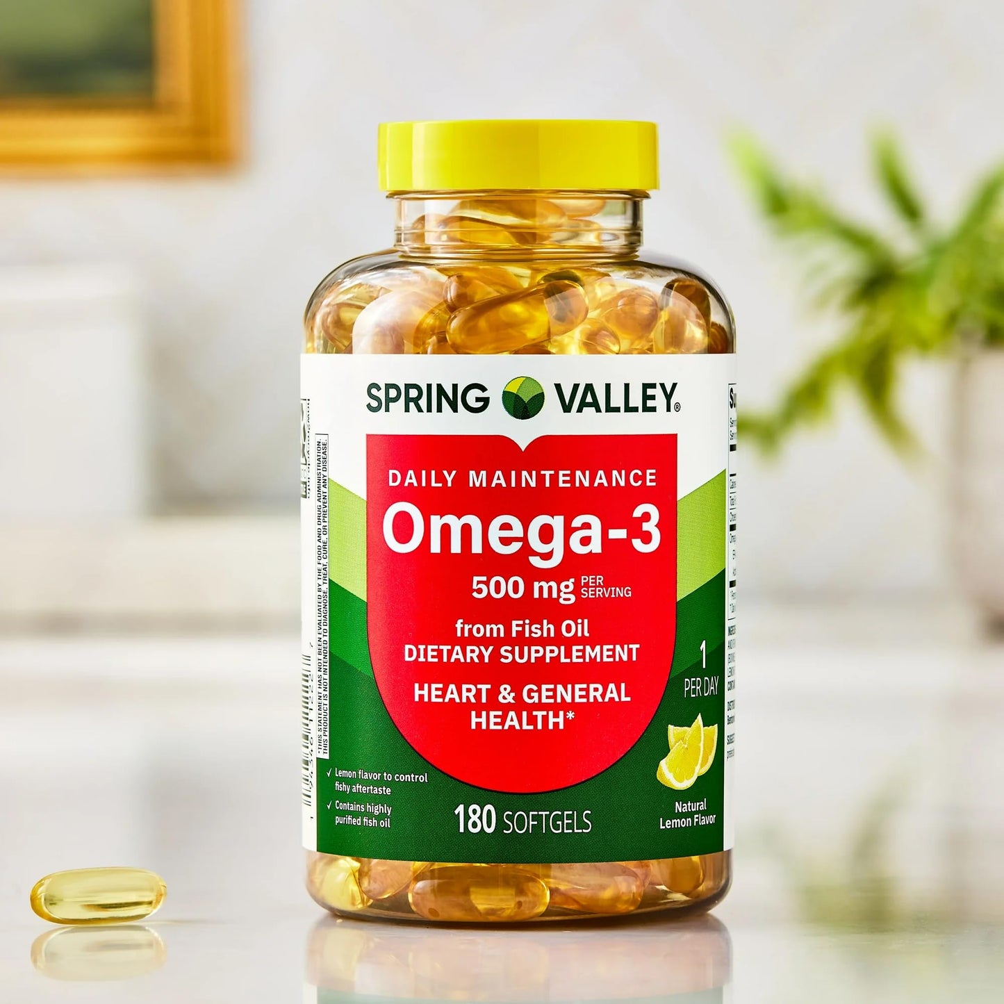 SUREFECT Omega-3 500 mg from Fish Oil Softgels 180 Count
