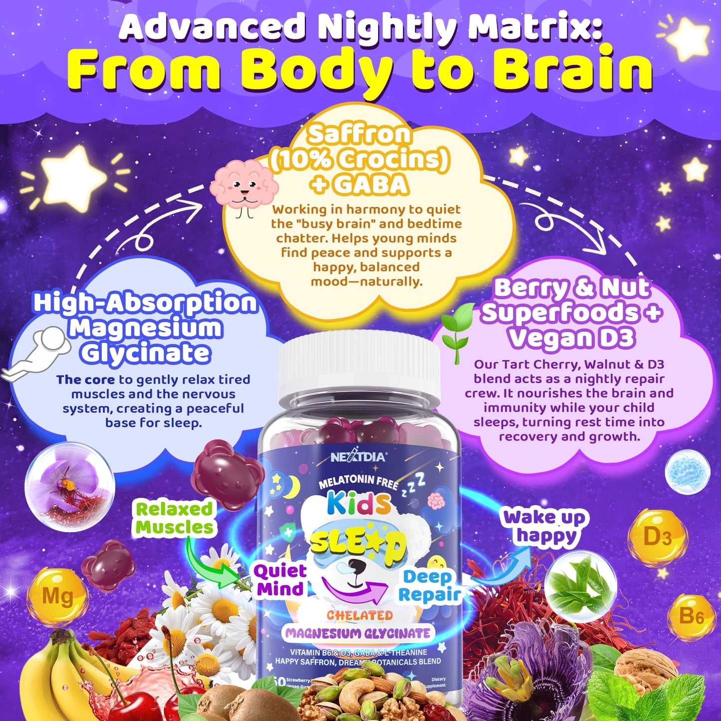 Nextdia Kids Sleep Gummies Gummy, 120 Count