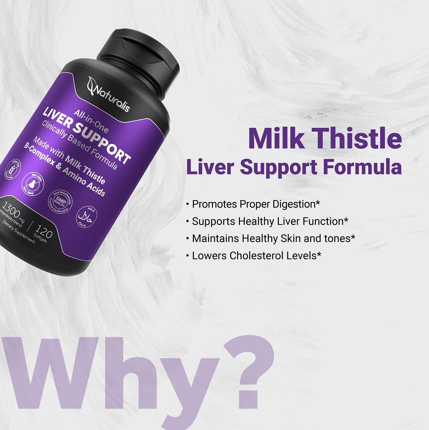 Naturalis Milk Thistle Liver Support Softgels 120