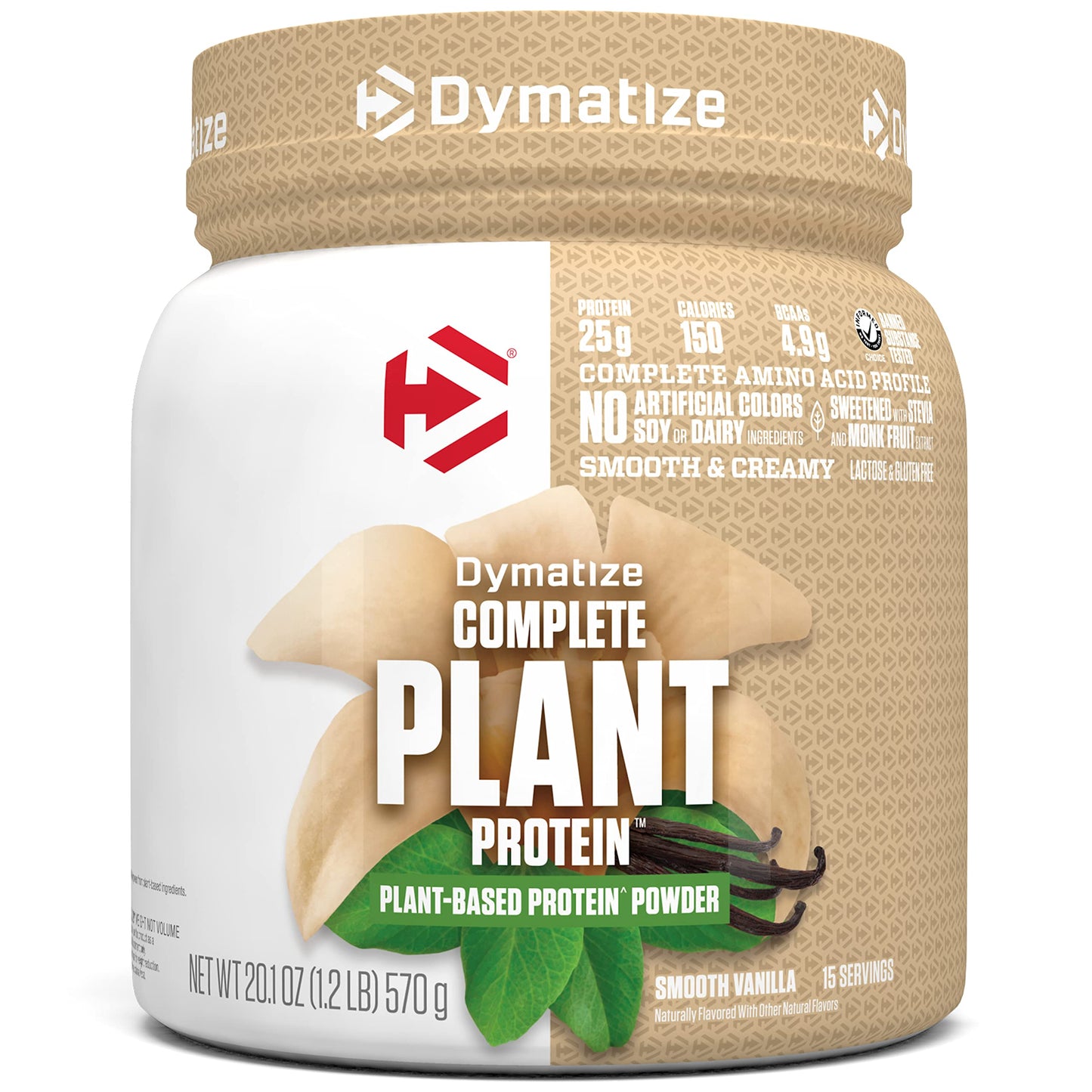 Dymatize Vegan Plant Protein Powder, Smooth Vanilla