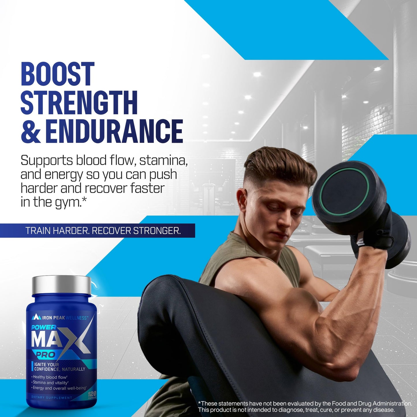 IronPeak Wellness Testosterone Booster Capsule 120 Count