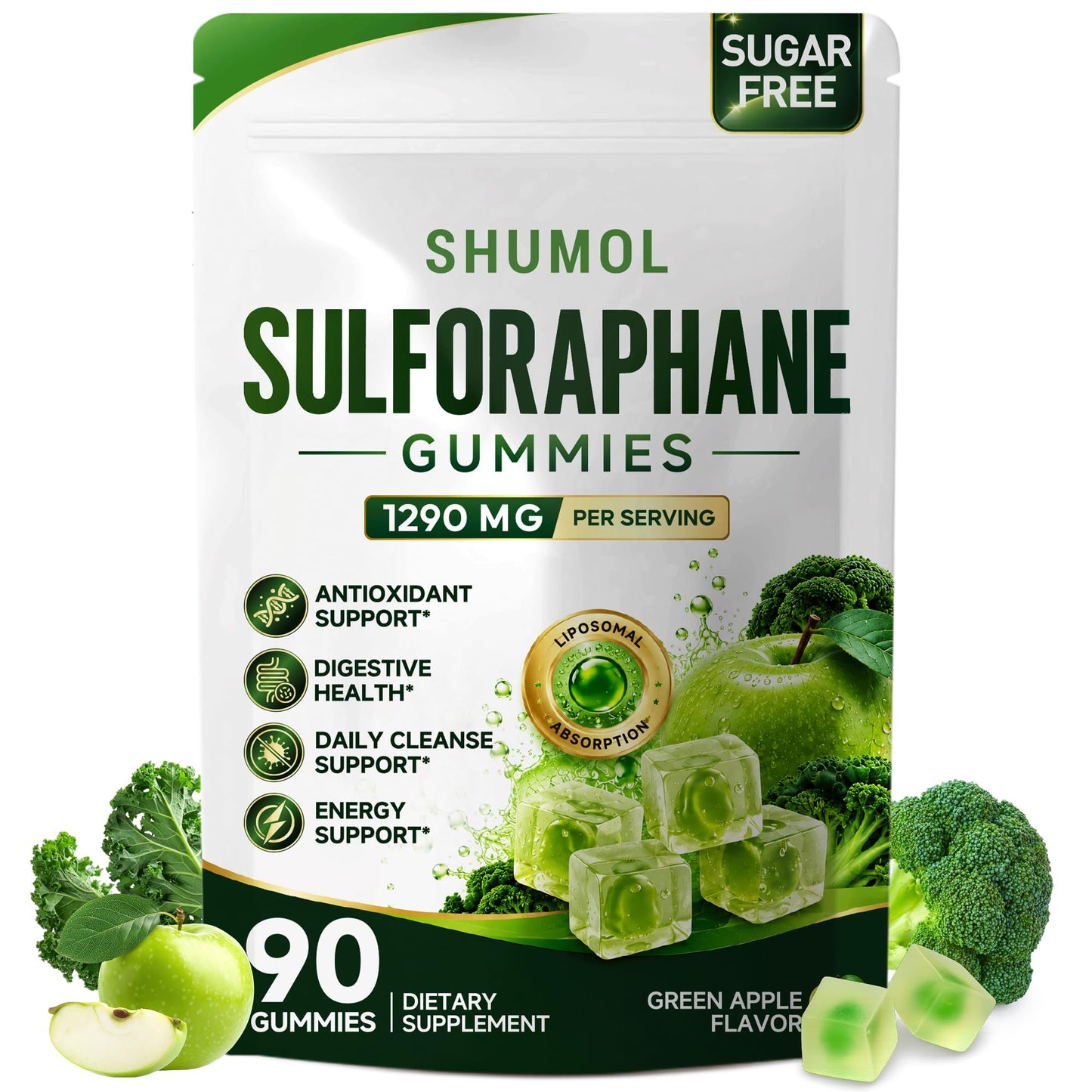 Shumol Liposomal Sulforaphane Gummies, 90 Count