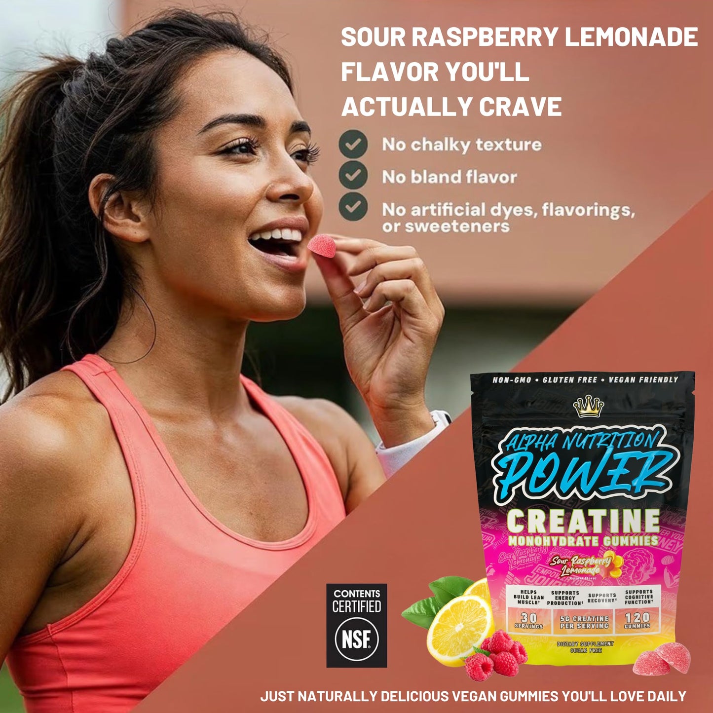 Alpha Nutrition Power Creatine Monohydrate Gummies 120 Gummies
