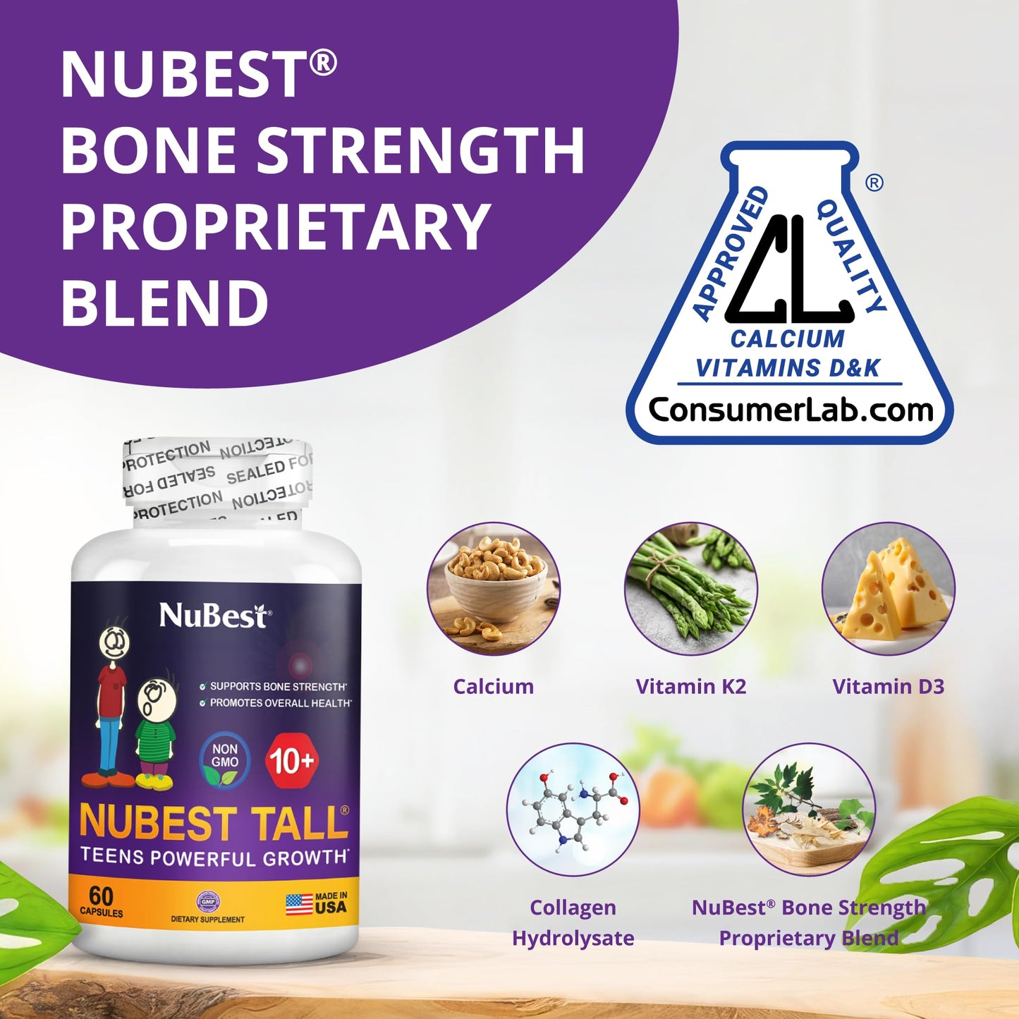 NuBest Tall 10+ & Probiotics Gummies Bundle, 120 Gummies