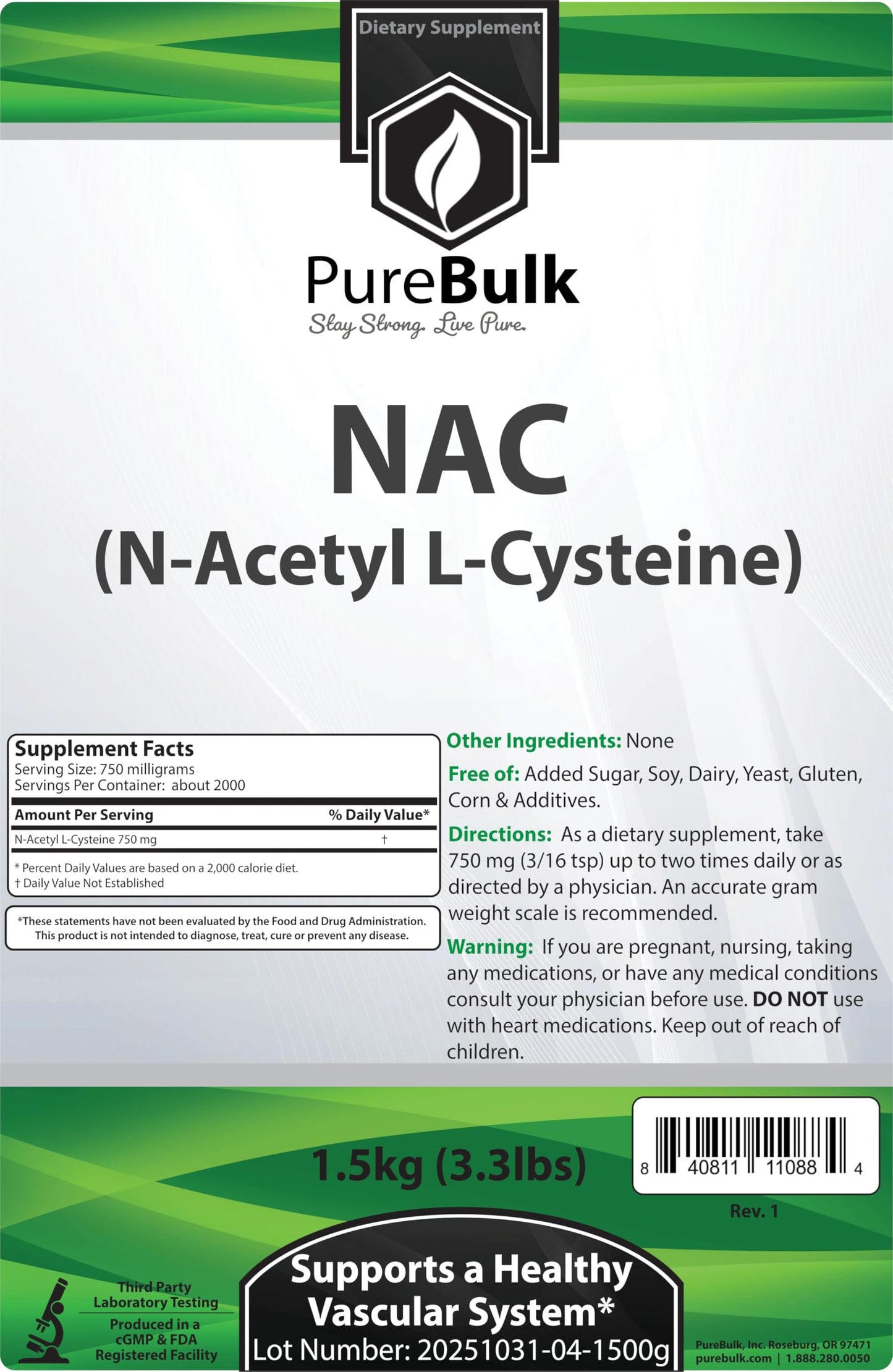PureBulk N-Acetyl L-Cysteine (NAC) Powder 53