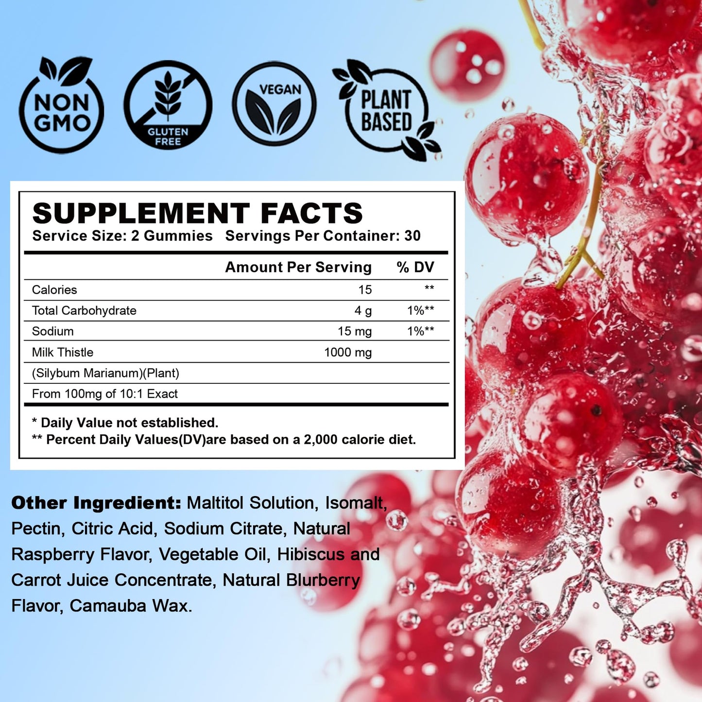 Feelherbs Natural Diuretic Gummies, 60 Count