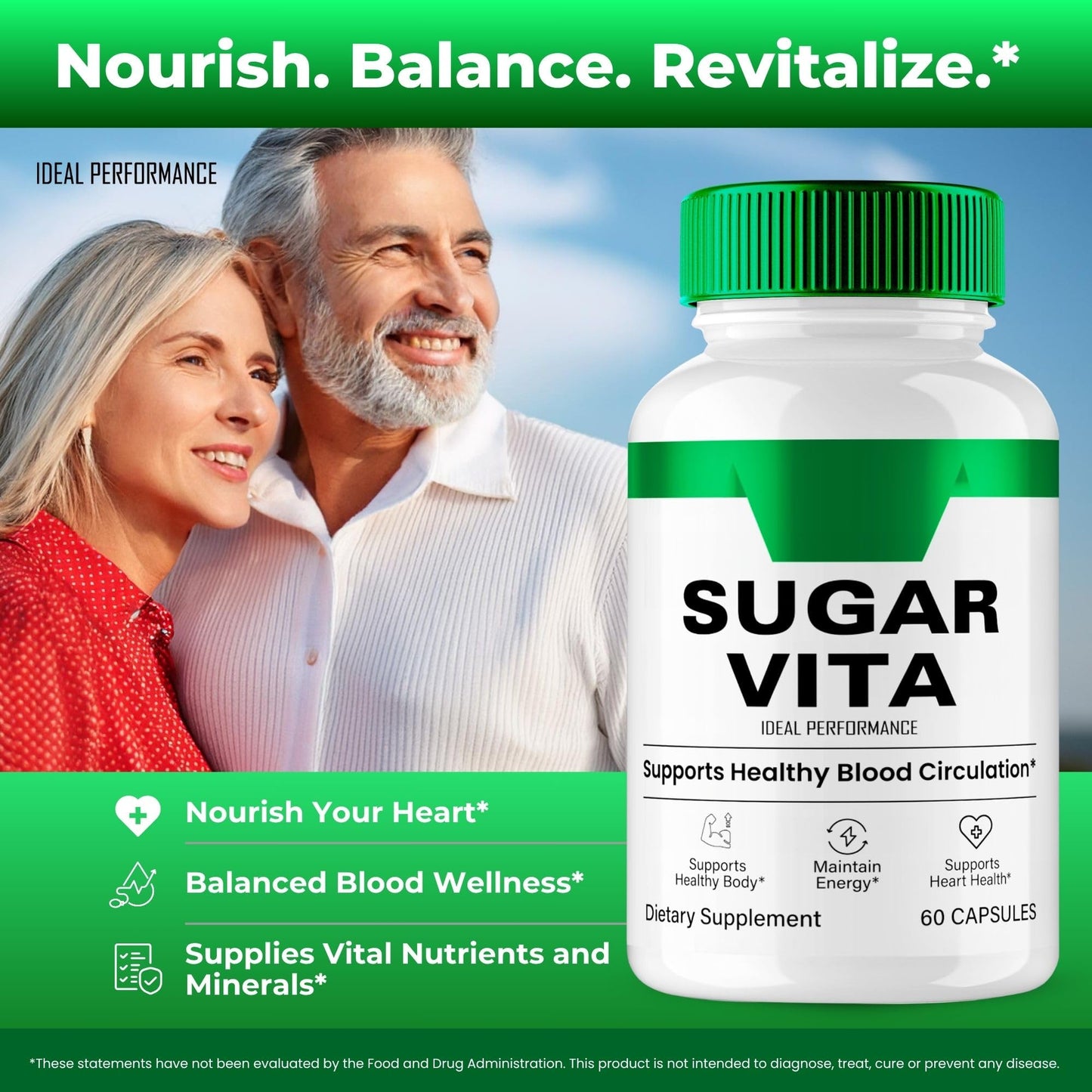 IDEAL PERFORMANCE Sugar Vita Capsules 300 Count