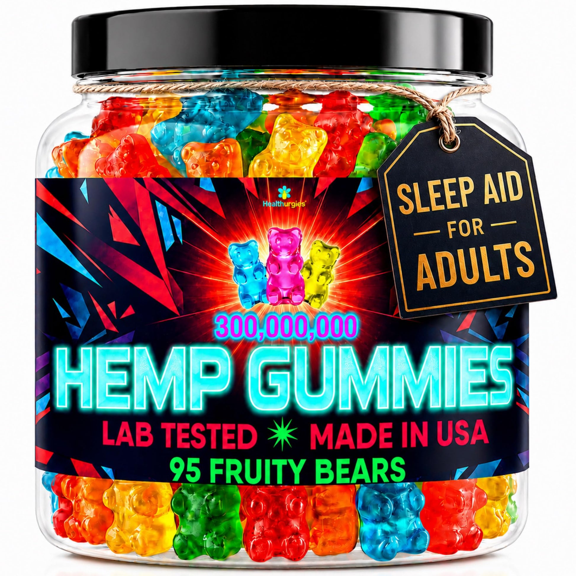 Healthergize Hemp Gummies Chewable 13 Count