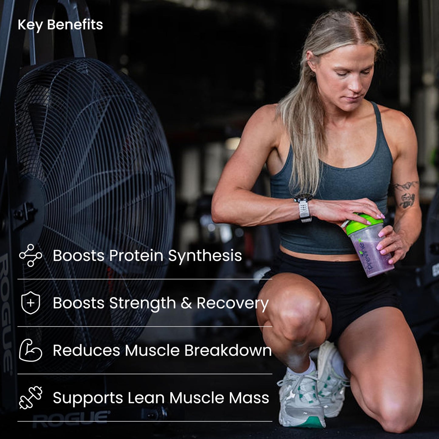 Previnex Muscle Health Plus All-in-One Creatine Monohydrate & Amino Acids Powder with myHMB & AstraGin – BCAA 2:1:1 and Essential Amino Acids Supplement for Strength, Recovery & Lean Muscle, Cherry 18