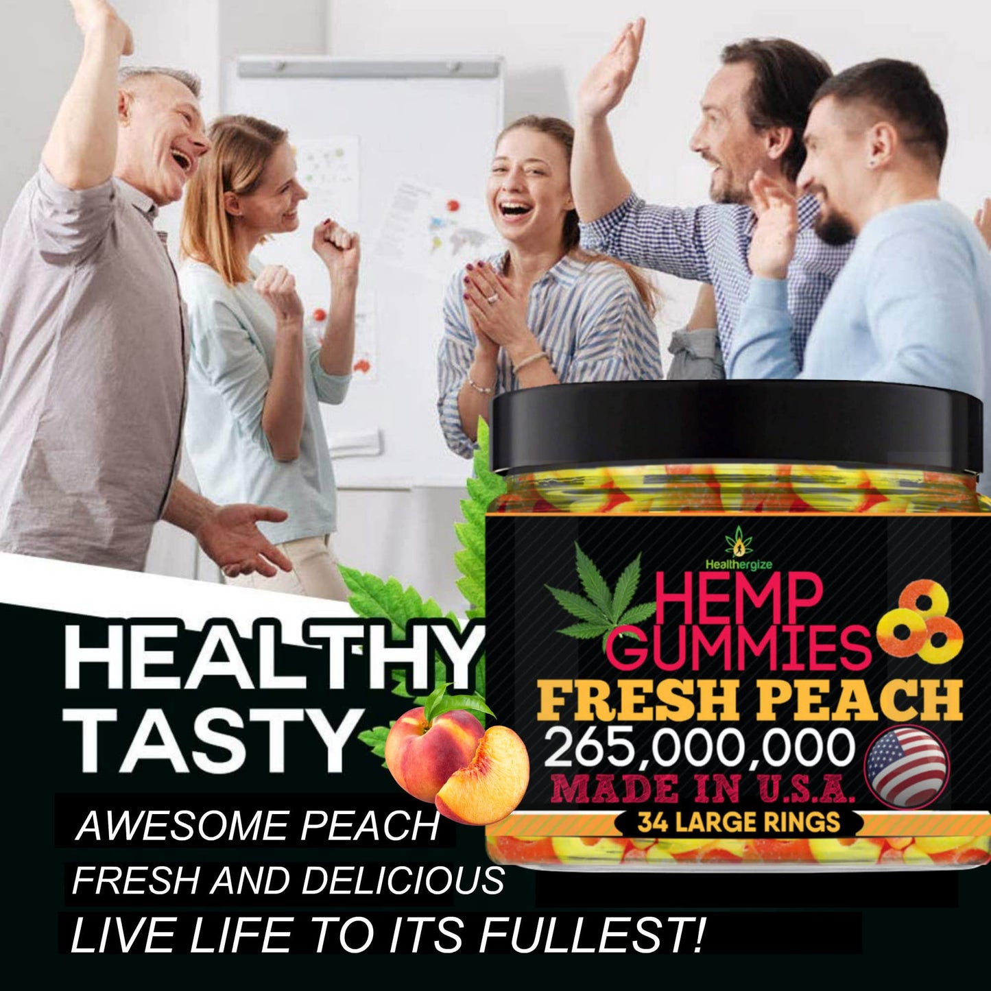 Healthergize Hemp Oil Omega-3-6-9 Capsules, 34 Count