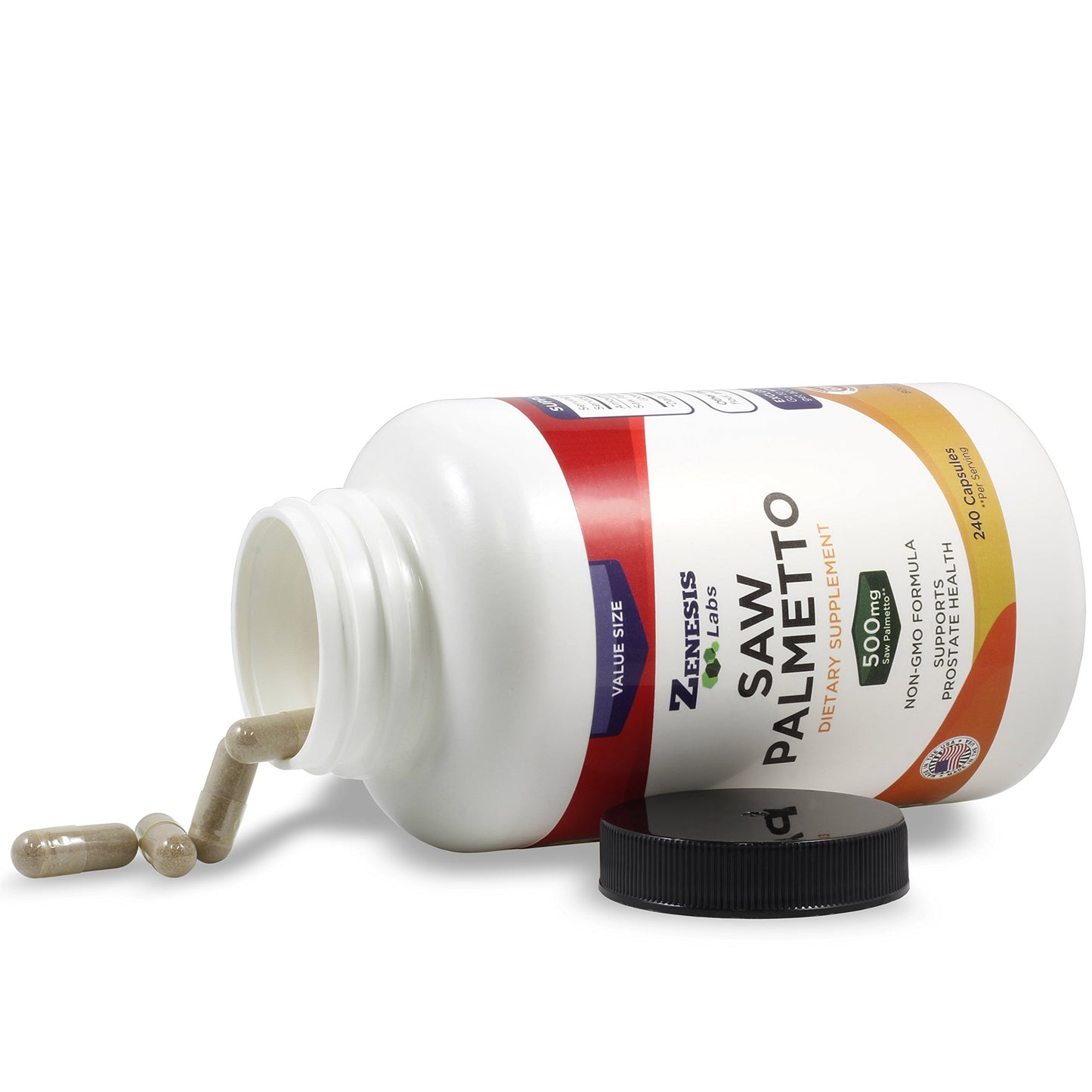 Zenesis Labs Saw Palmetto Extract Capsules 500mg per Capsule, 240 Count