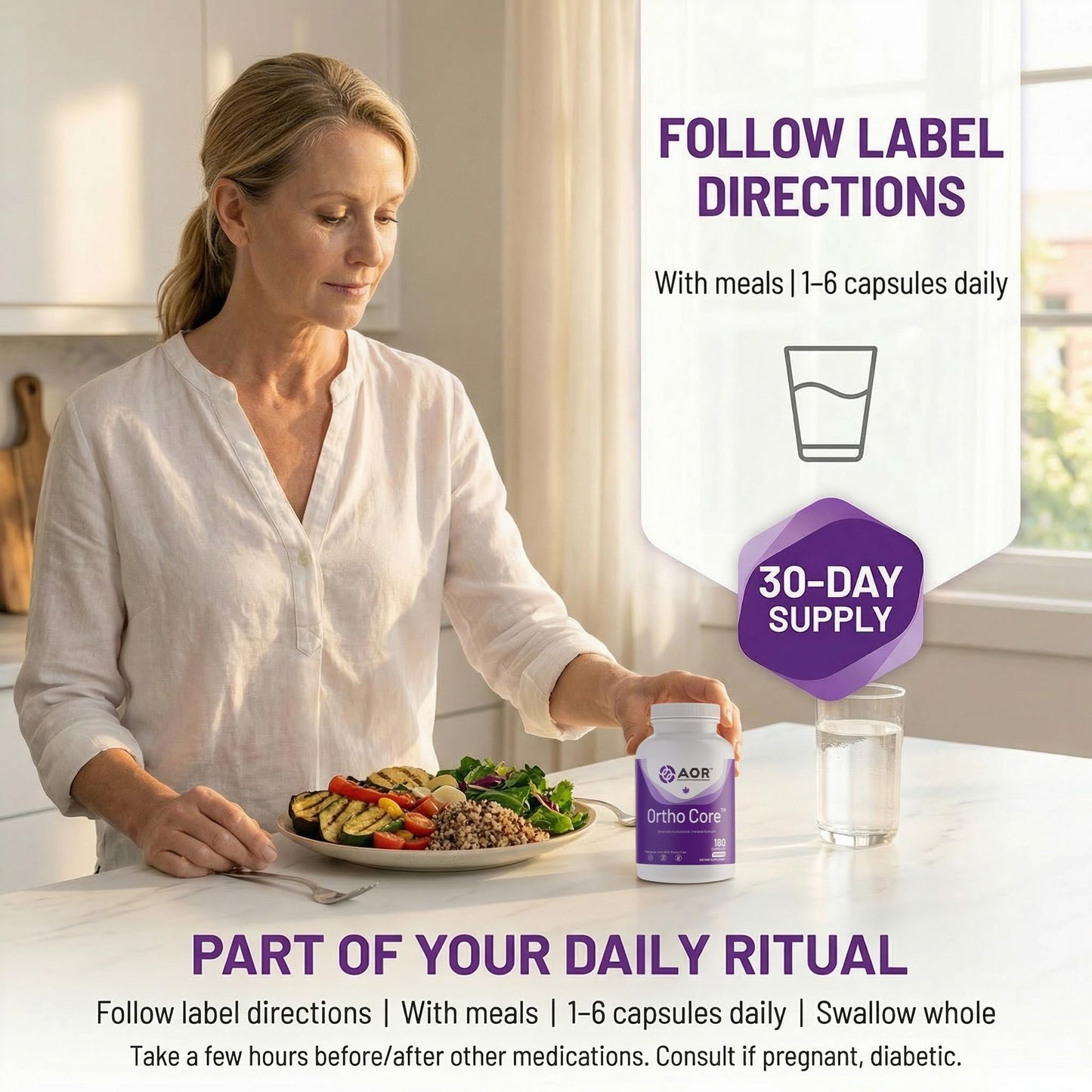AOR Ortho Core Multivitamin for Adults 180 Capsules