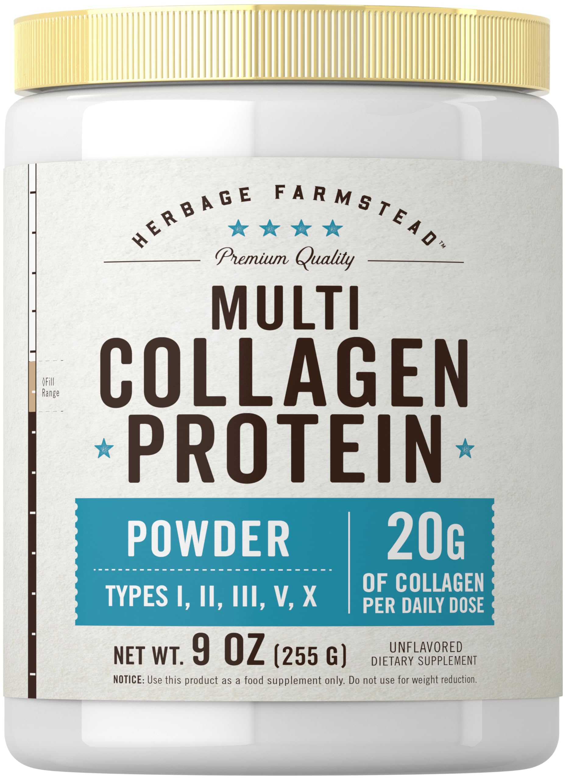 Carlyle Multi Collagen Peptides Type I, II, III, V, X Powder 9 Oz