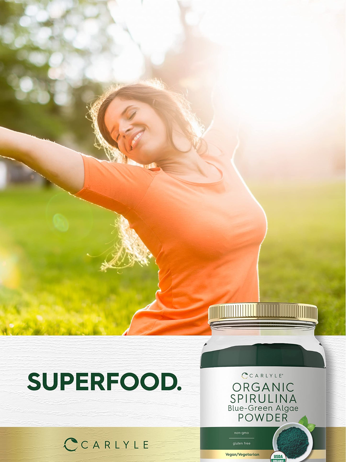 Carlyle Organic Spirulina Powder 35.2 Ounces