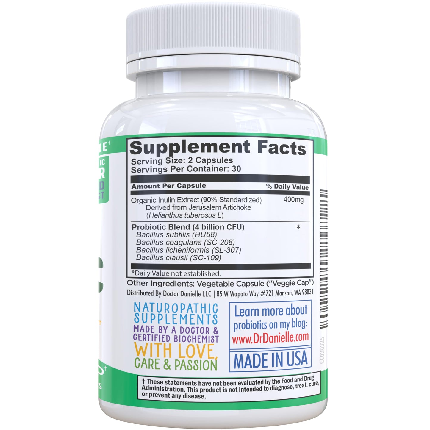 Doctor Danielle Probiotic Capsule, 60 Count