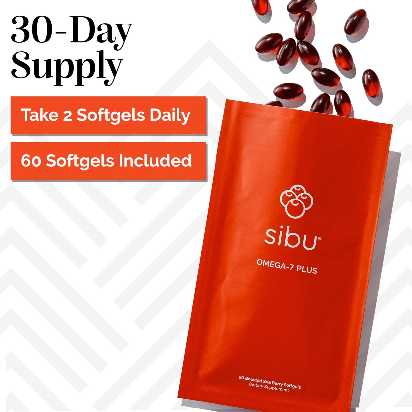 sibu Sea Buckthorn Omega-7 Plus Capsules, 60 Count