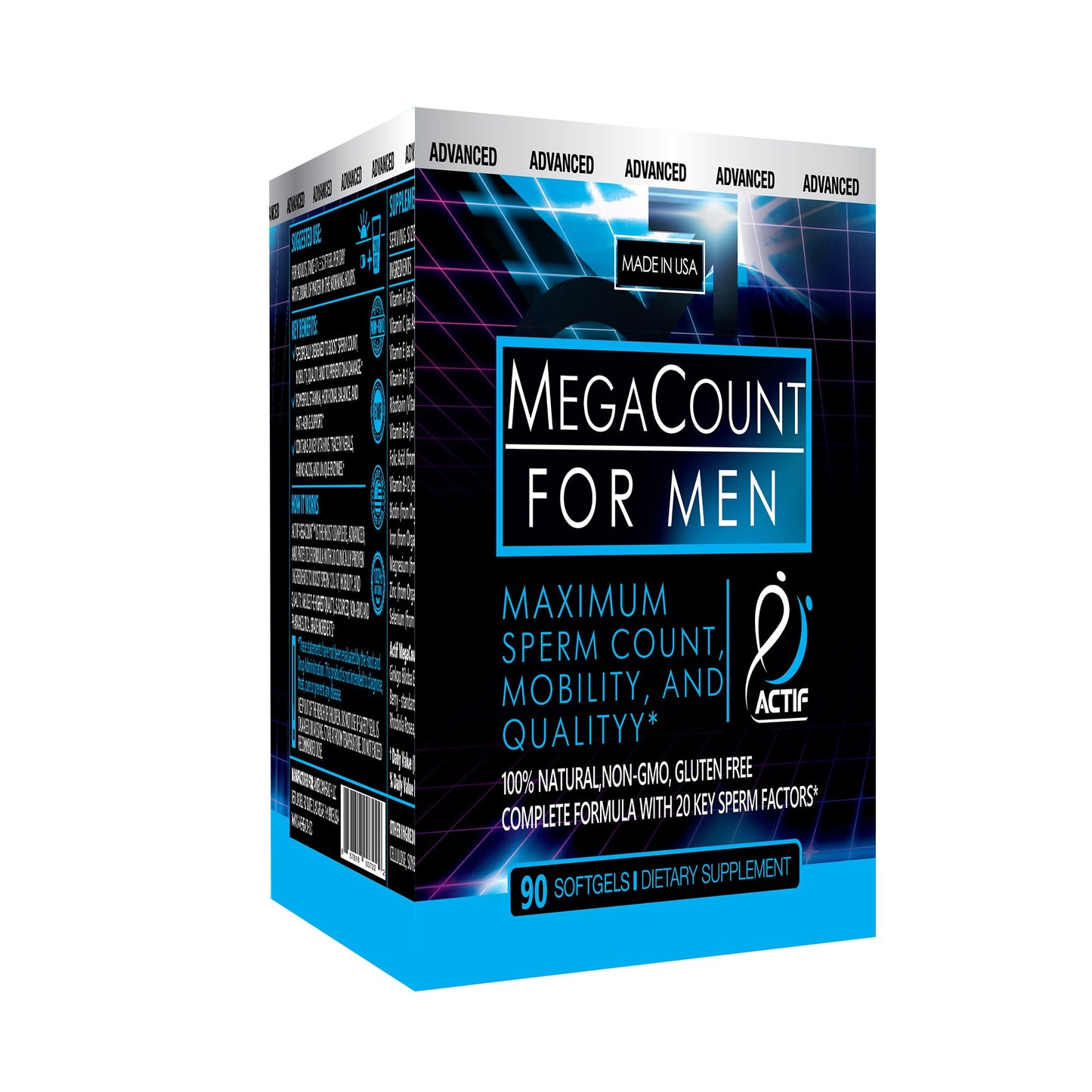 ACTIF MegaCount for Men Softgel 90 Count