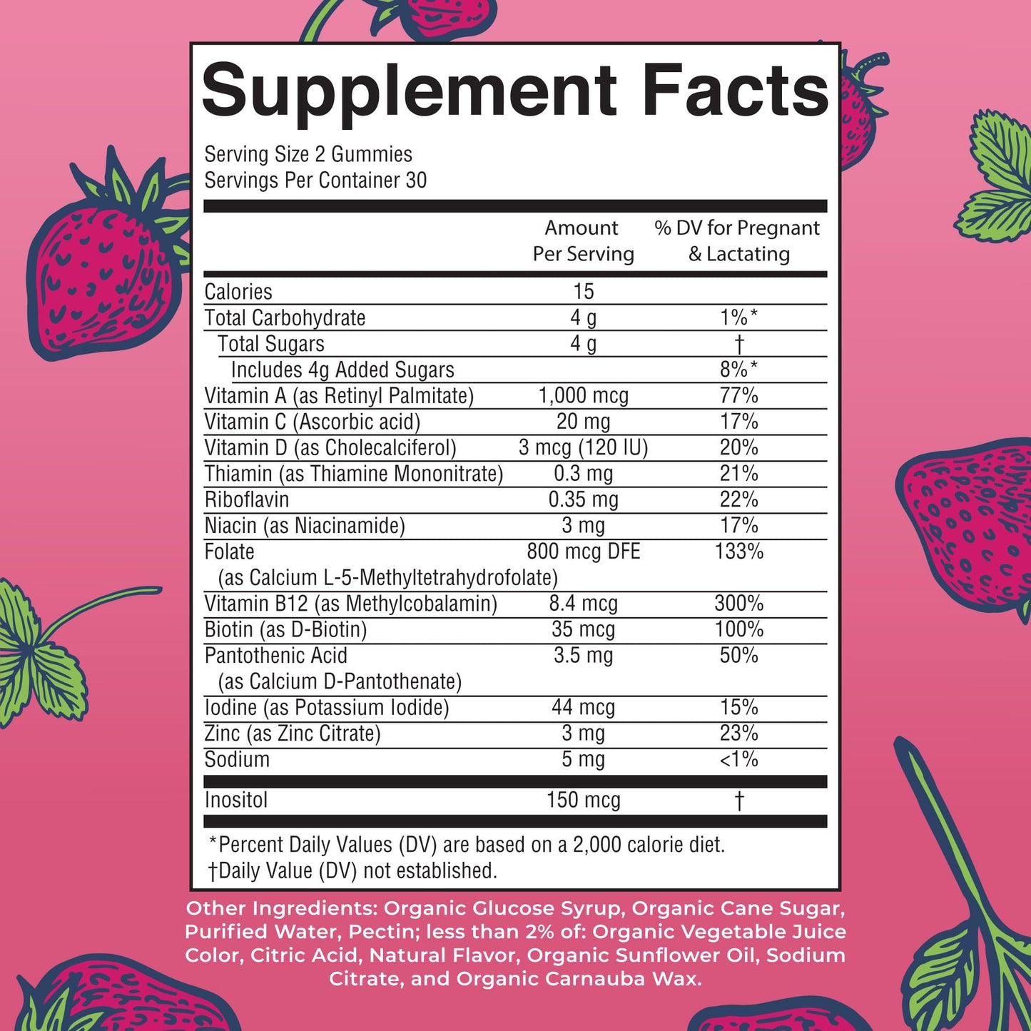 MARYRUTH'S Organics Prenatal Vitamins for Women Gummies 60 Count