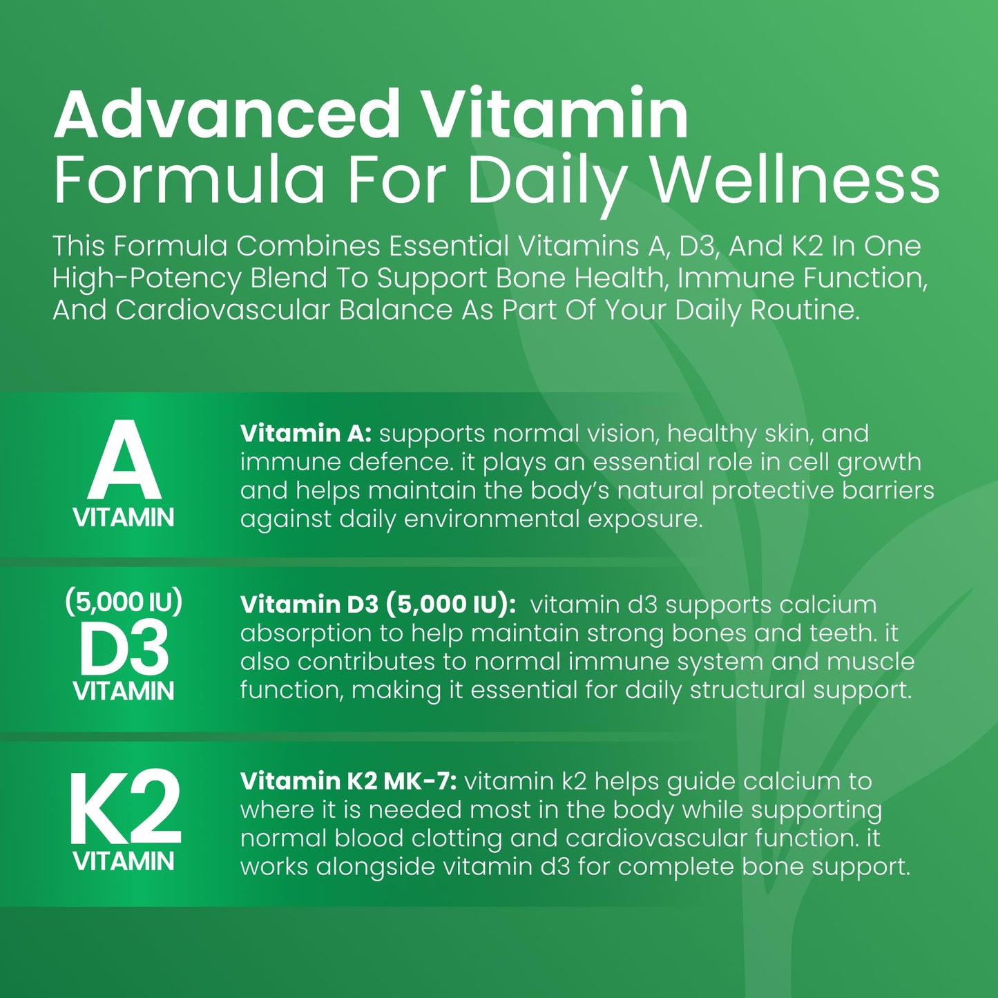 Miazen ADK 5 Vitamin Supplement 5000 IU Capsules, 90 Count