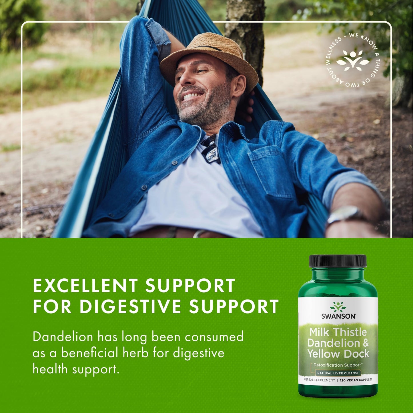Swanson Milk Thistle, Dandelion & Yellow Dock Herbal Liver Support Supplement VEGAN CAPSULES 240