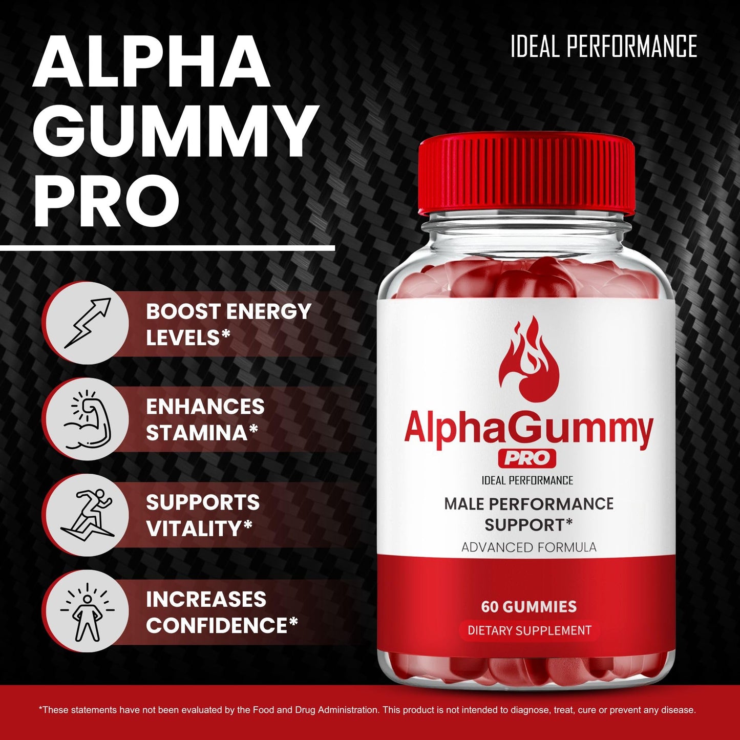 IDEAL PERFORMANCE AlphaGummy Pro Gummies, 180 Count
