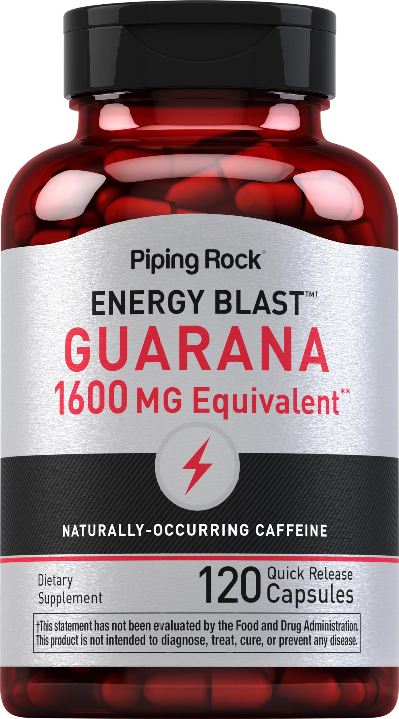Piping Rock Guarana Capsules 120 Count