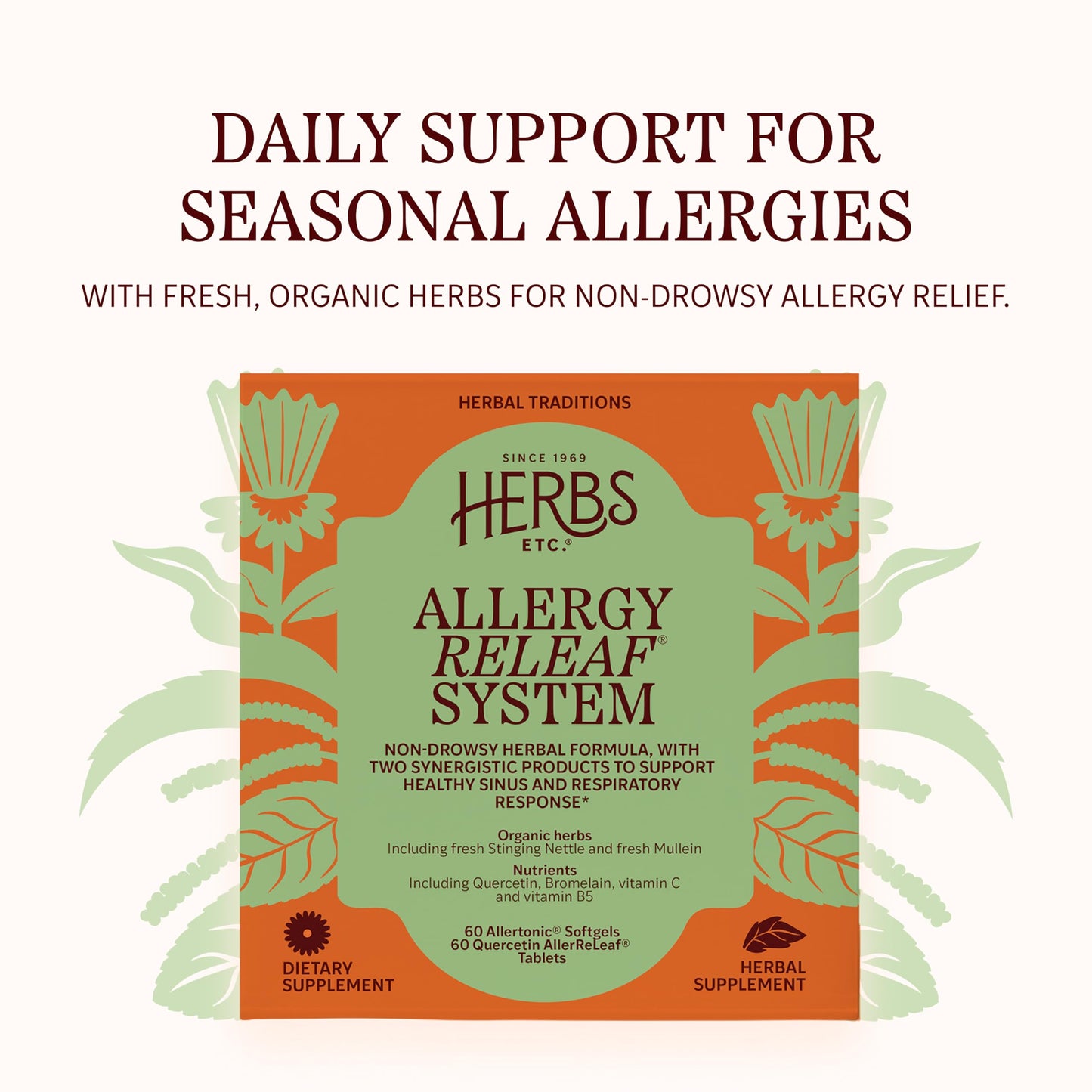 Herbs Etc. Allergy ReLeaf System Tablets, 120 Count
