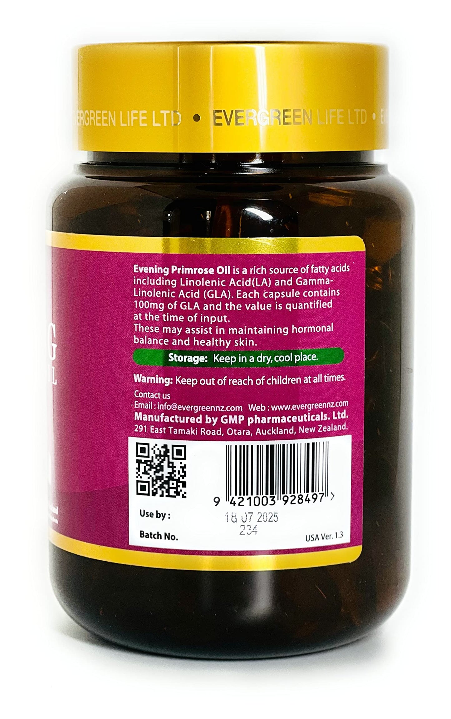 Generic Evergreen Evening Primrose Oil Capsules 180