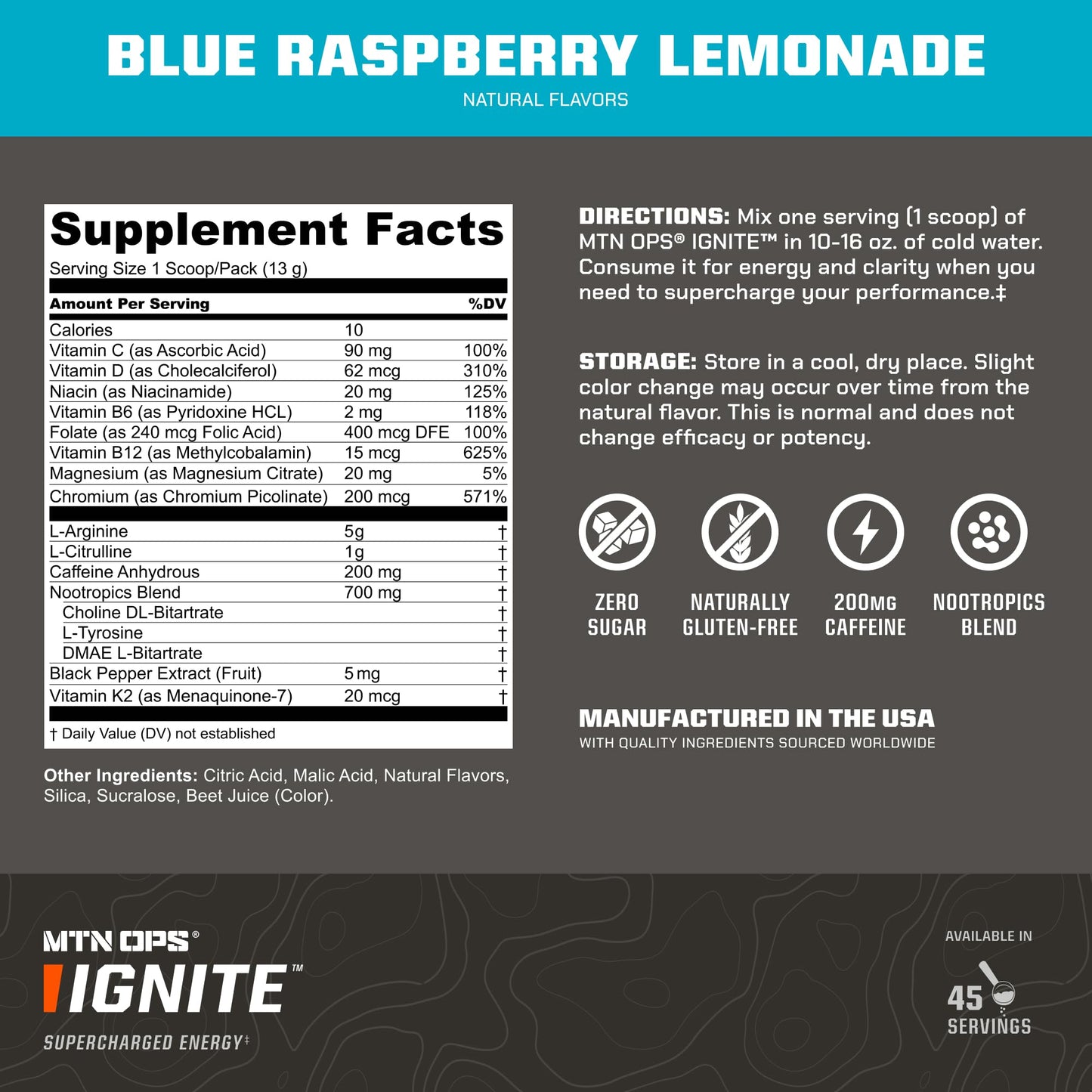 MTN OPS Ignite Energy Powder 22.4