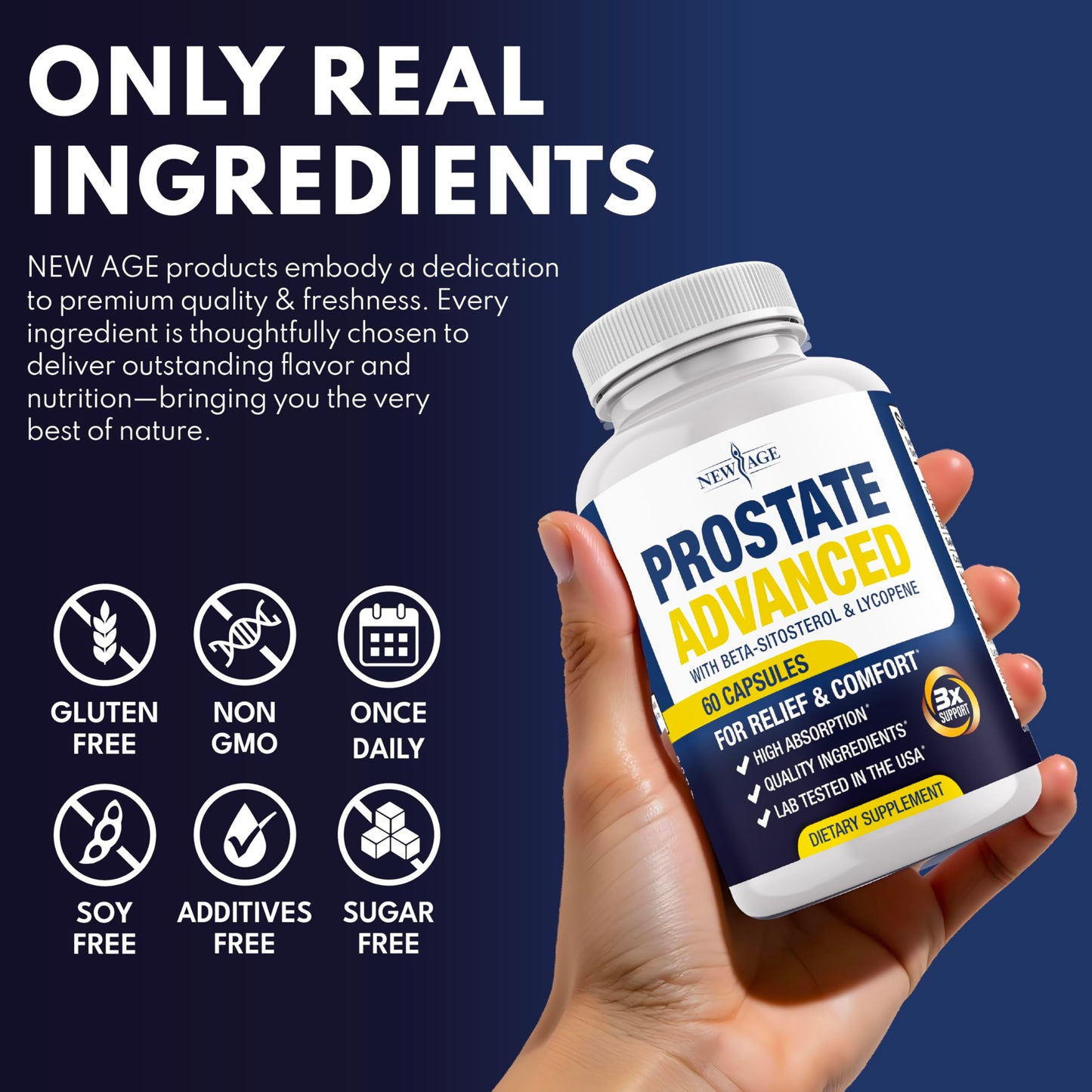 NEW AGE Prostate Advanced Prostate Supplement for Men 180 Capsules