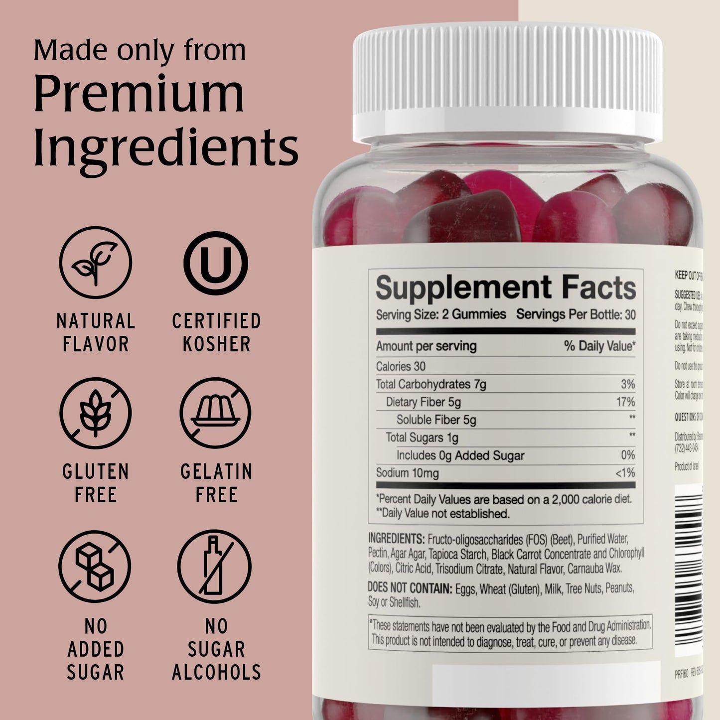 Blessments Prebiotic Fiber Gummies Gummy 60 Count