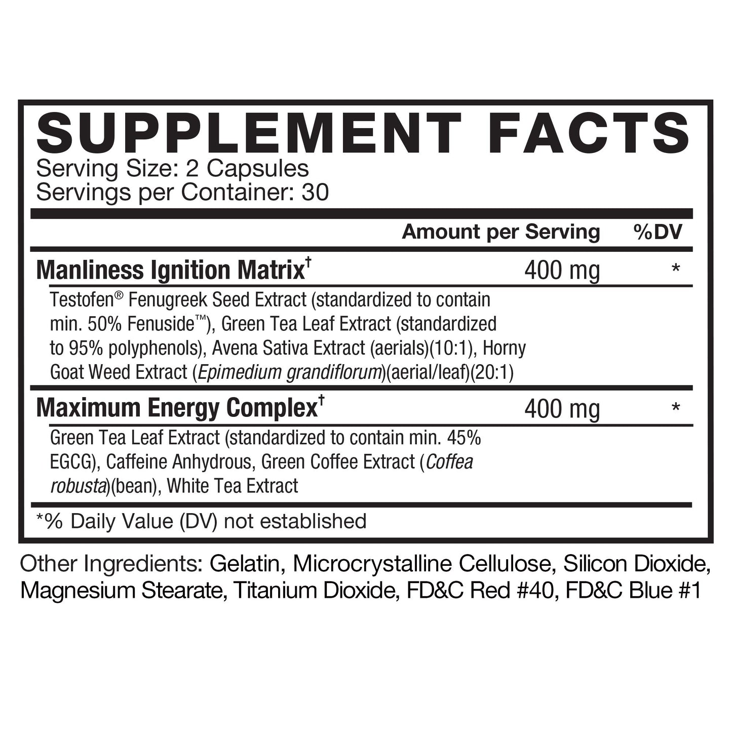 Force Factor Test X180 Ignite Capsule 180 Count