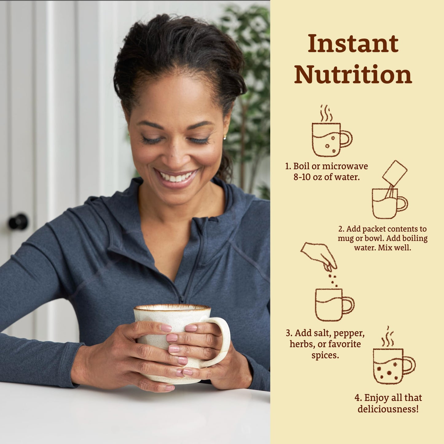 Dr. Kellyann Homestyle Mushroom Bone Broth Powder 7 Servings
