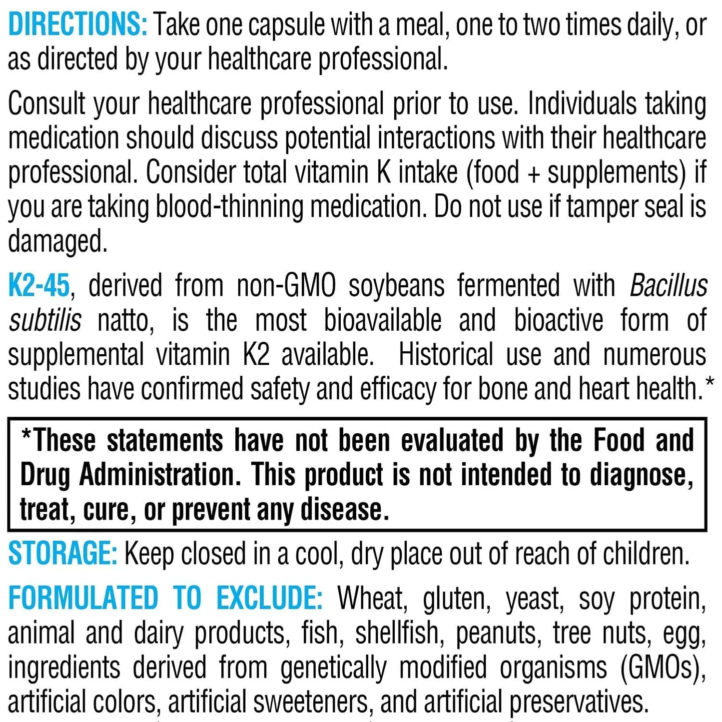 XYMOGEN K2-45 Vitamin K2 45 mcg Bone & Cardiovascular Support, 60 Capsules