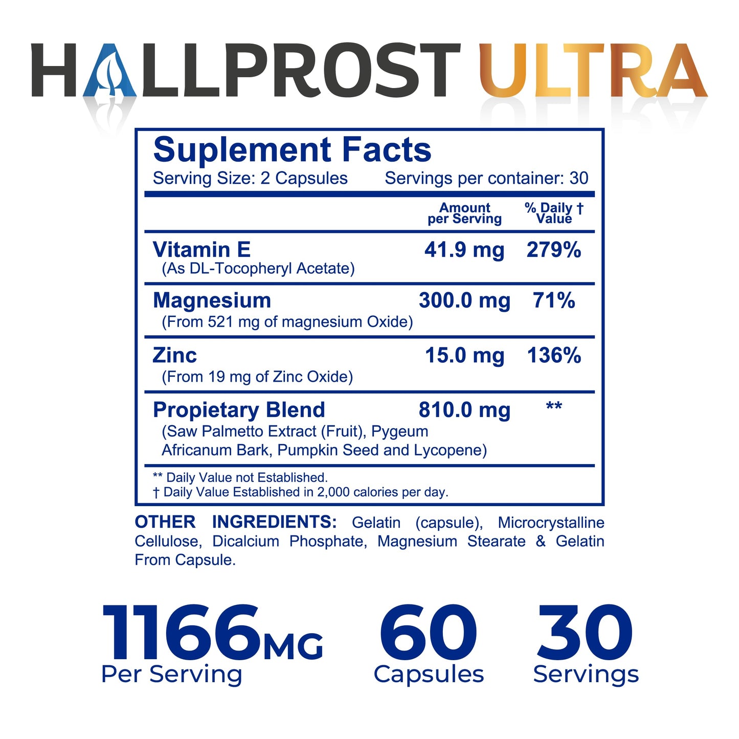 Hallusa Natural Hallprost Ultra Capsule, 60 Capsules