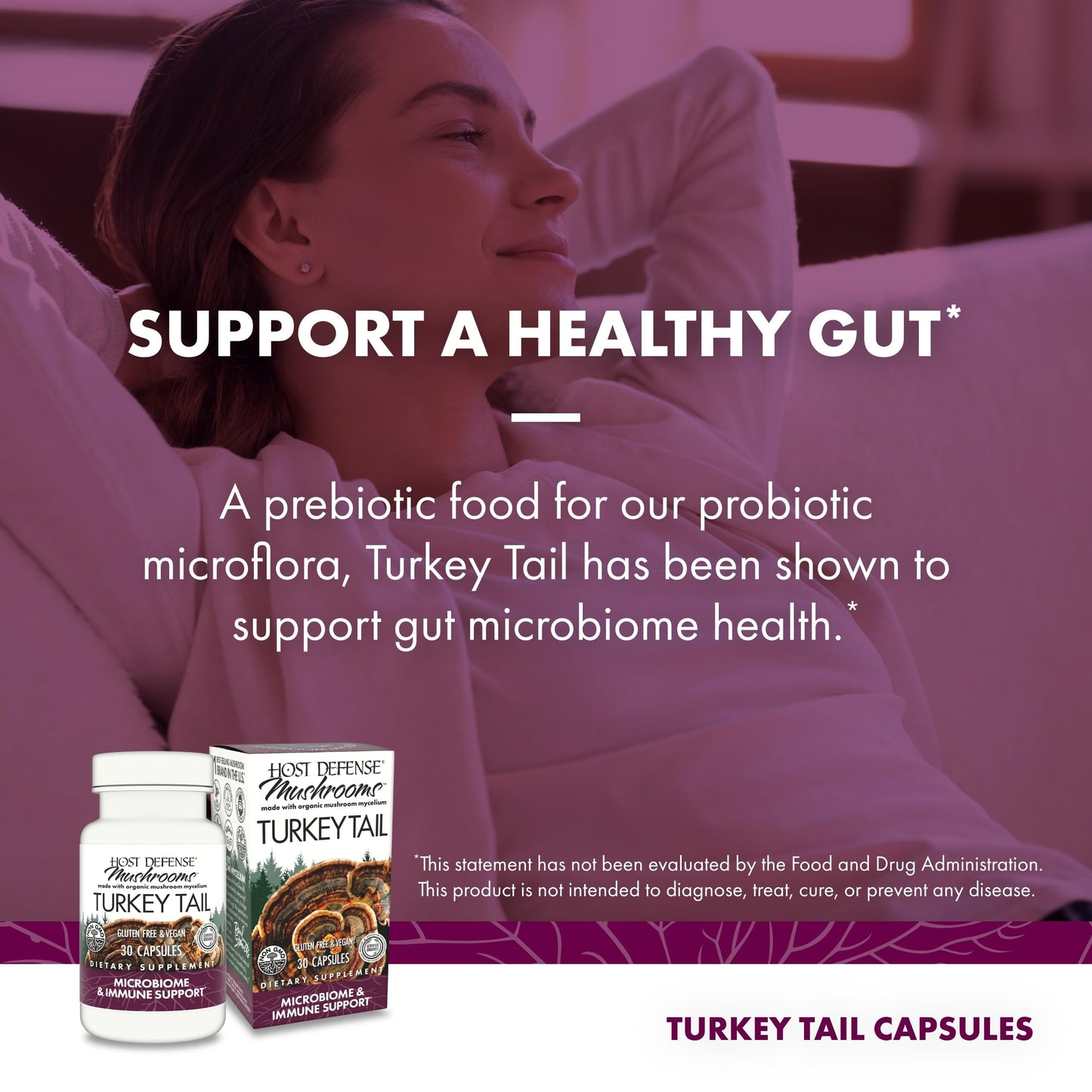 Host Defense Turkey Tail Capsules 30 Capsules