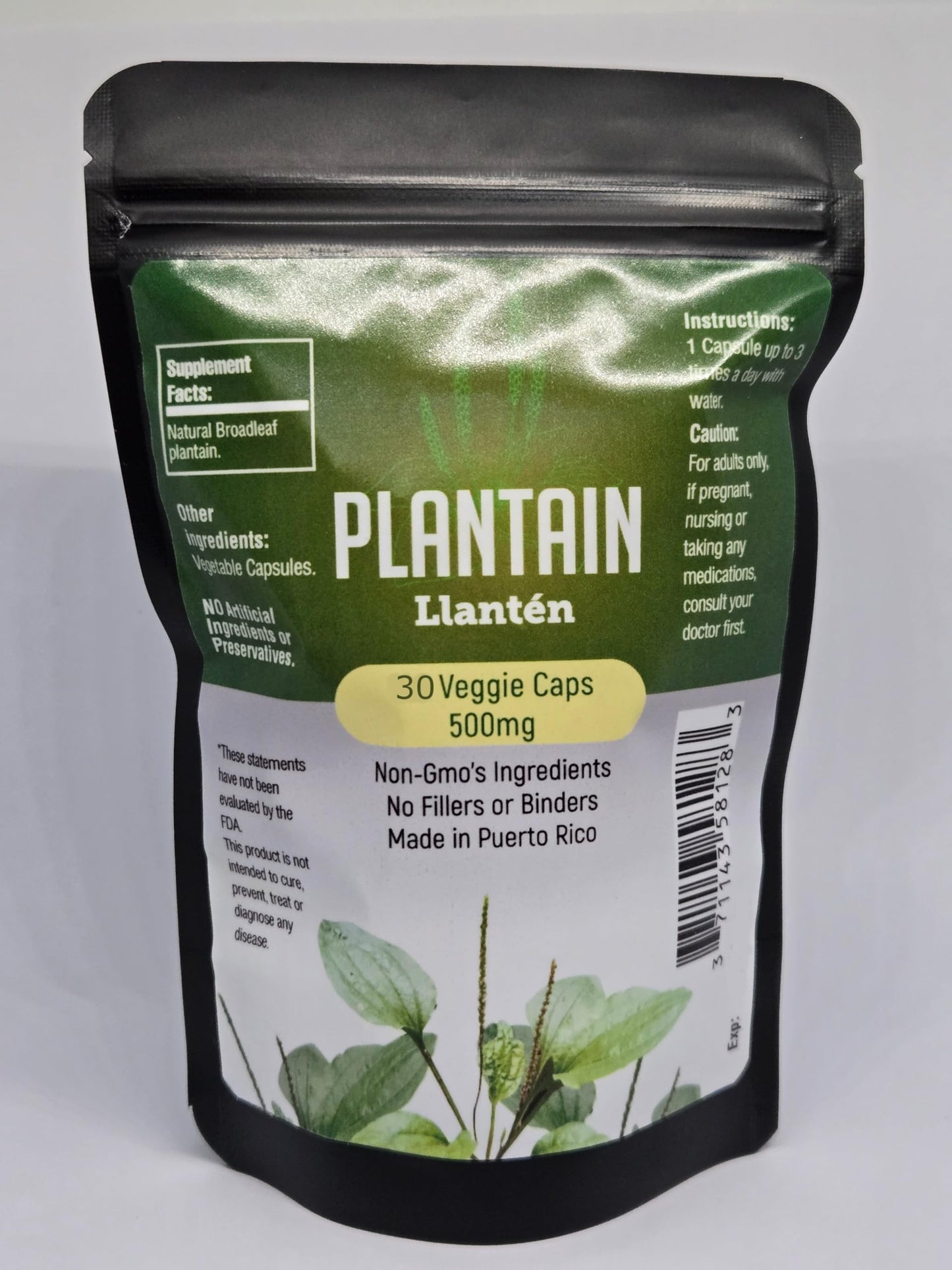 Generic Plantain Llanten 3 Capsules