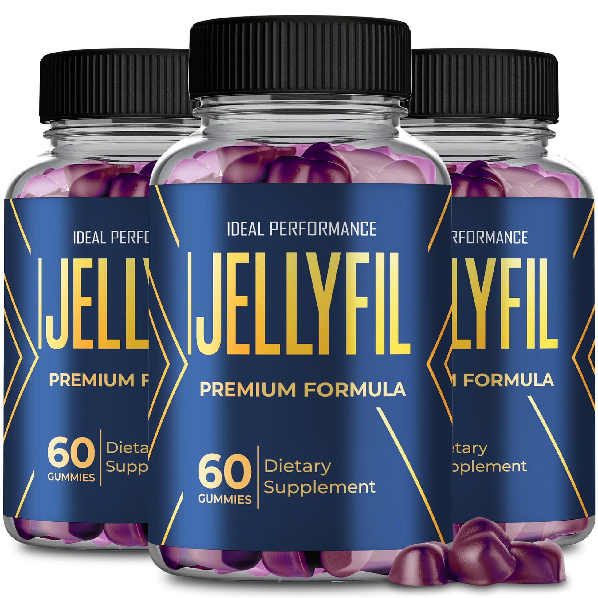 Ideal Performance Jellyfil Gummies 180 Gummies, All Natural Ingredients, Maximum Strength Daily Energy & Wellness Support