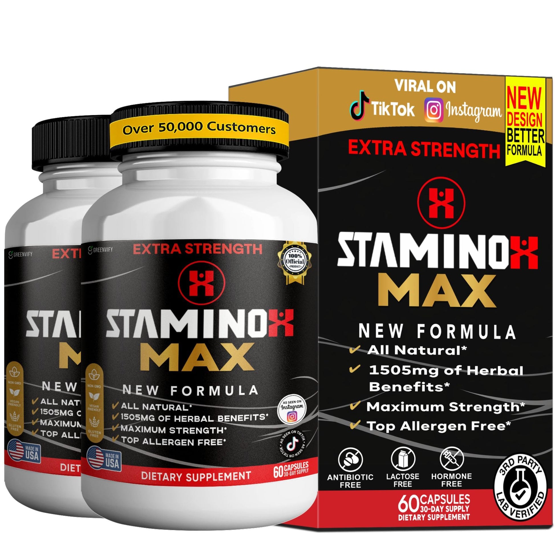 GREENVIFY StaminoX Max Dietary Supplement 60 Capsules