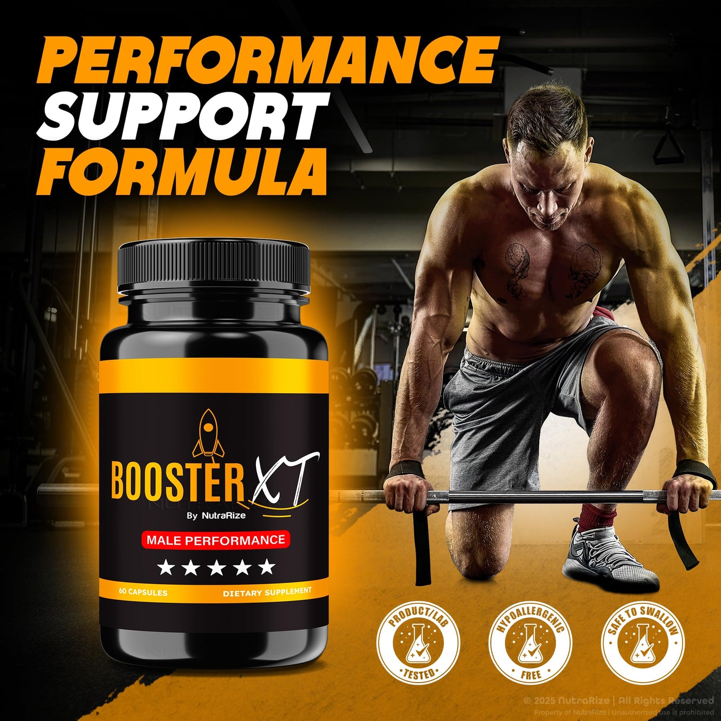 NutraRize Booster XT for Men, 180 Capsules